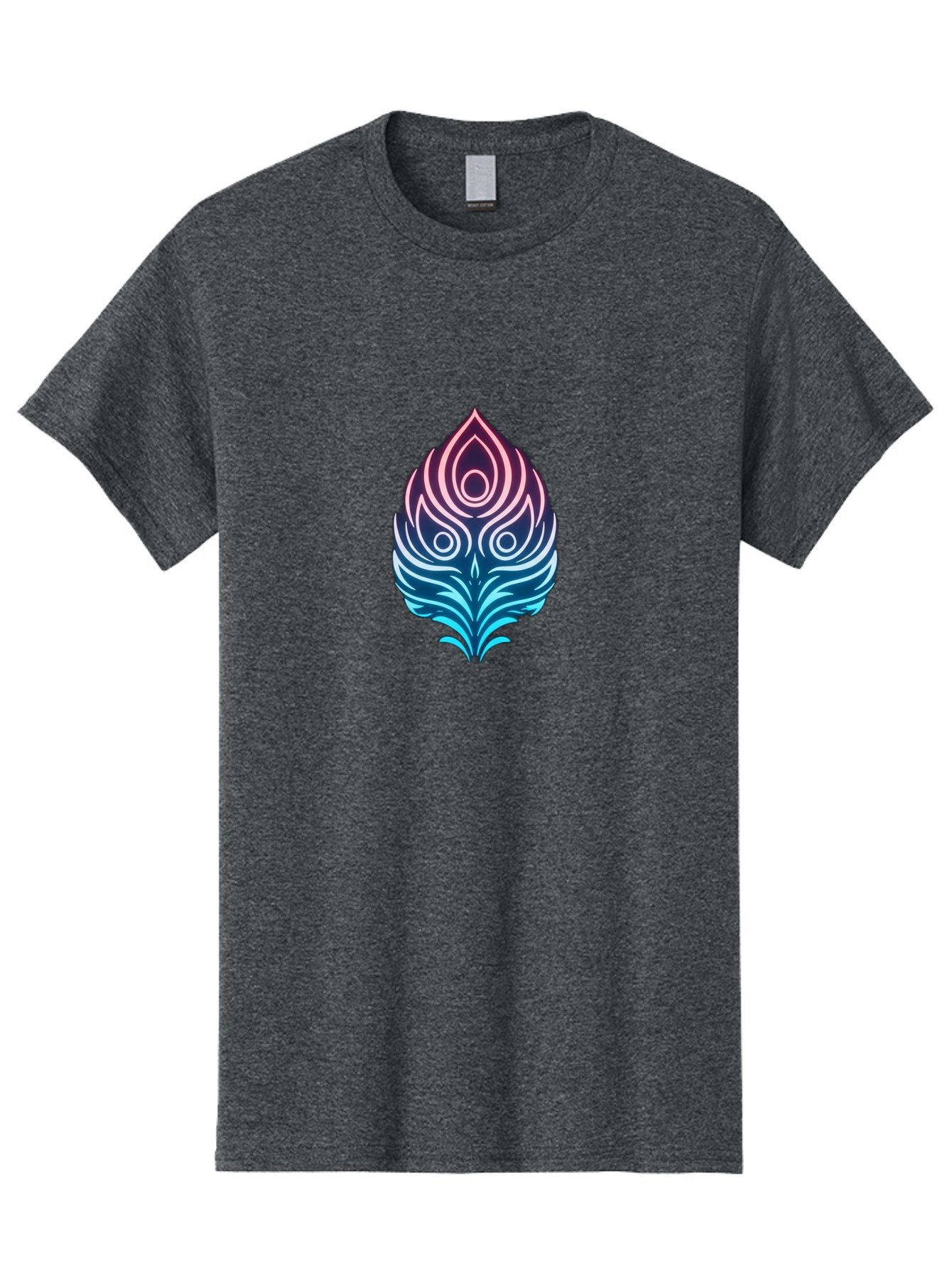 Lotus-Flower Men'S Graphic Tee, 100% Cotton, Comfortable Casual Summer Wear, Machine Washable, Stylized Lotus Leaf, Gradient Colors, Abstract Design, Mystical Symbol, Spiritual Icon, Bohemian Style, Vibrant Colors, Swirling Patterns, Baa930 8