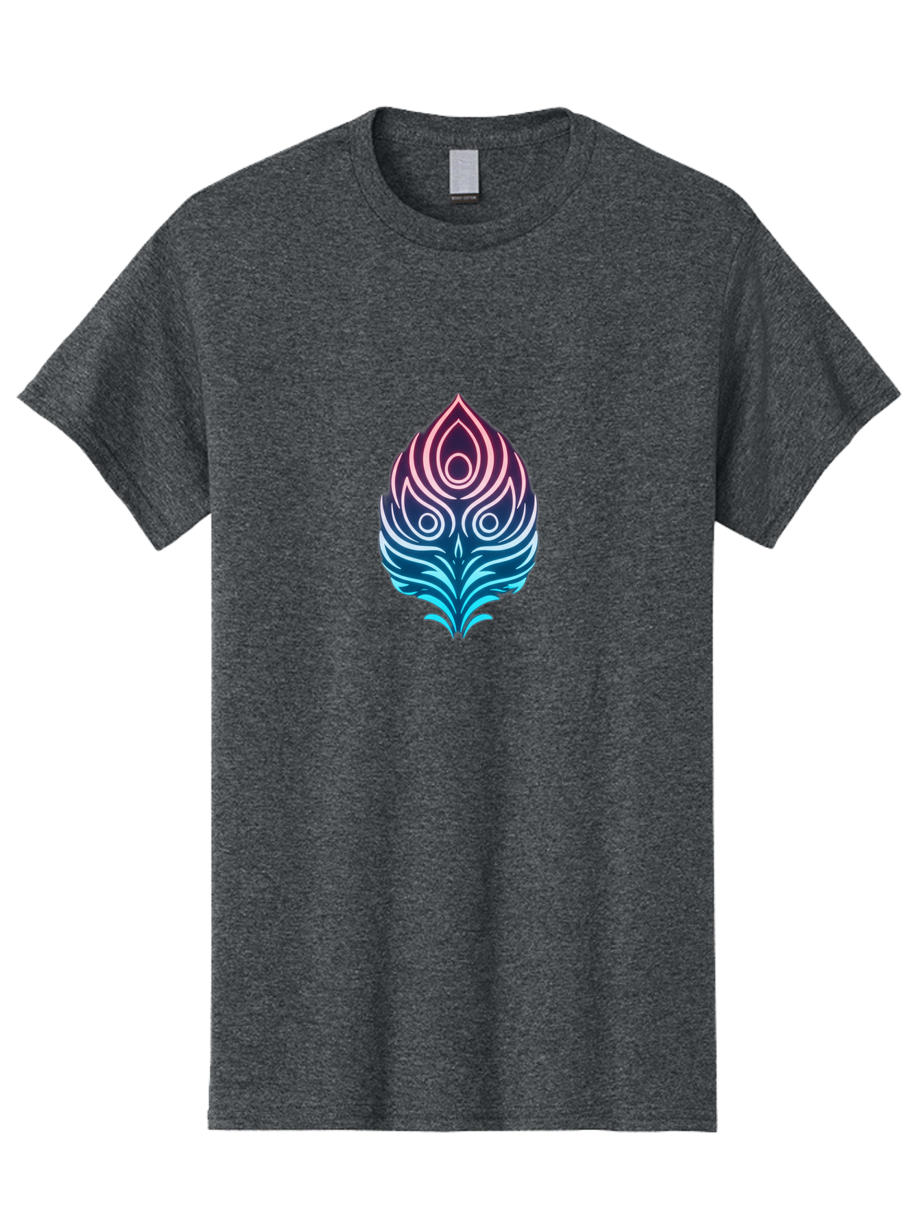 Lotus-Flower Men'S Graphic Tee, 100% Cotton, Comfortable Casual Summer Wear, Machine Washable, Stylized Lotus Leaf, Gradient Colors, Abstract Design, Mystical Symbol, Spiritual Icon, Bohemian Style, Vibrant Colors, Swirling Patterns, Baa930 11