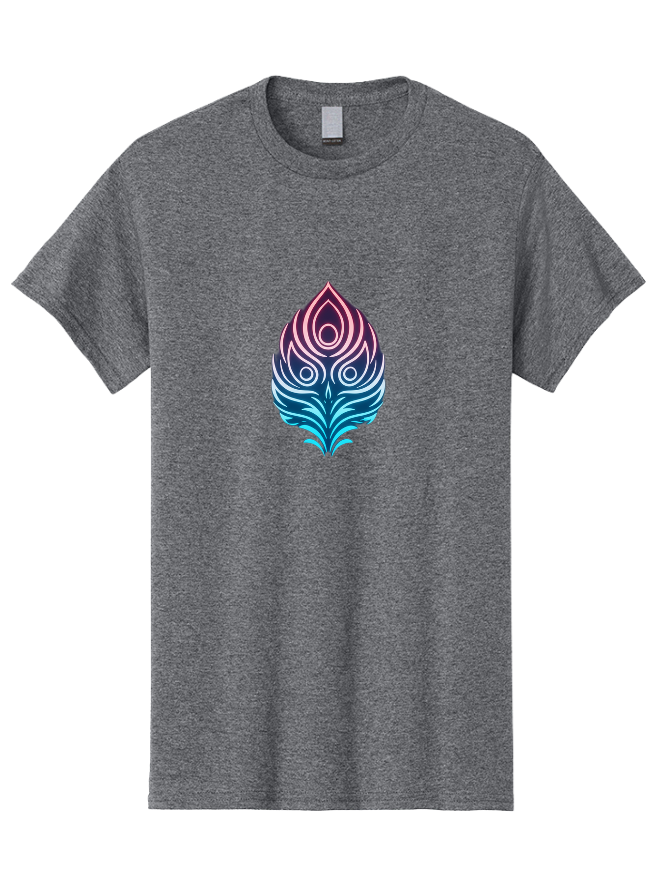 Lotus-Flower Men'S Graphic Tee, 100% Cotton, Comfortable Casual Summer Wear, Machine Washable, Stylized Lotus Leaf, Gradient Colors, Abstract Design, Mystical Symbol, Spiritual Icon, Bohemian Style, Vibrant Colors, Swirling Patterns, Baa930 25