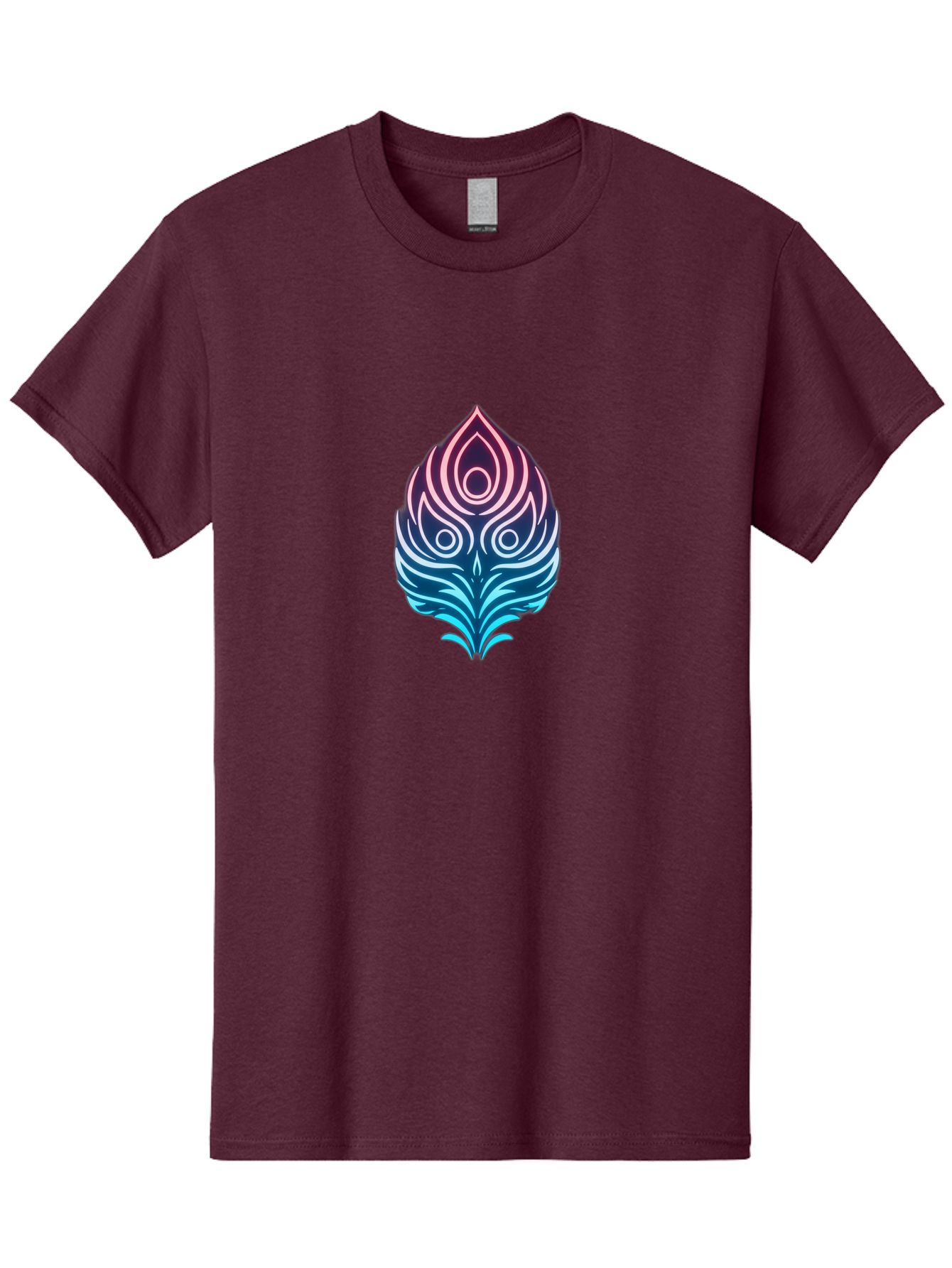 Lotus-Flower Men'S Graphic Tee, 100% Cotton, Comfortable Casual Summer Wear, Machine Washable, Stylized Lotus Leaf, Gradient Colors, Abstract Design, Mystical Symbol, Spiritual Icon, Bohemian Style, Vibrant Colors, Swirling Patterns, Baa930 17