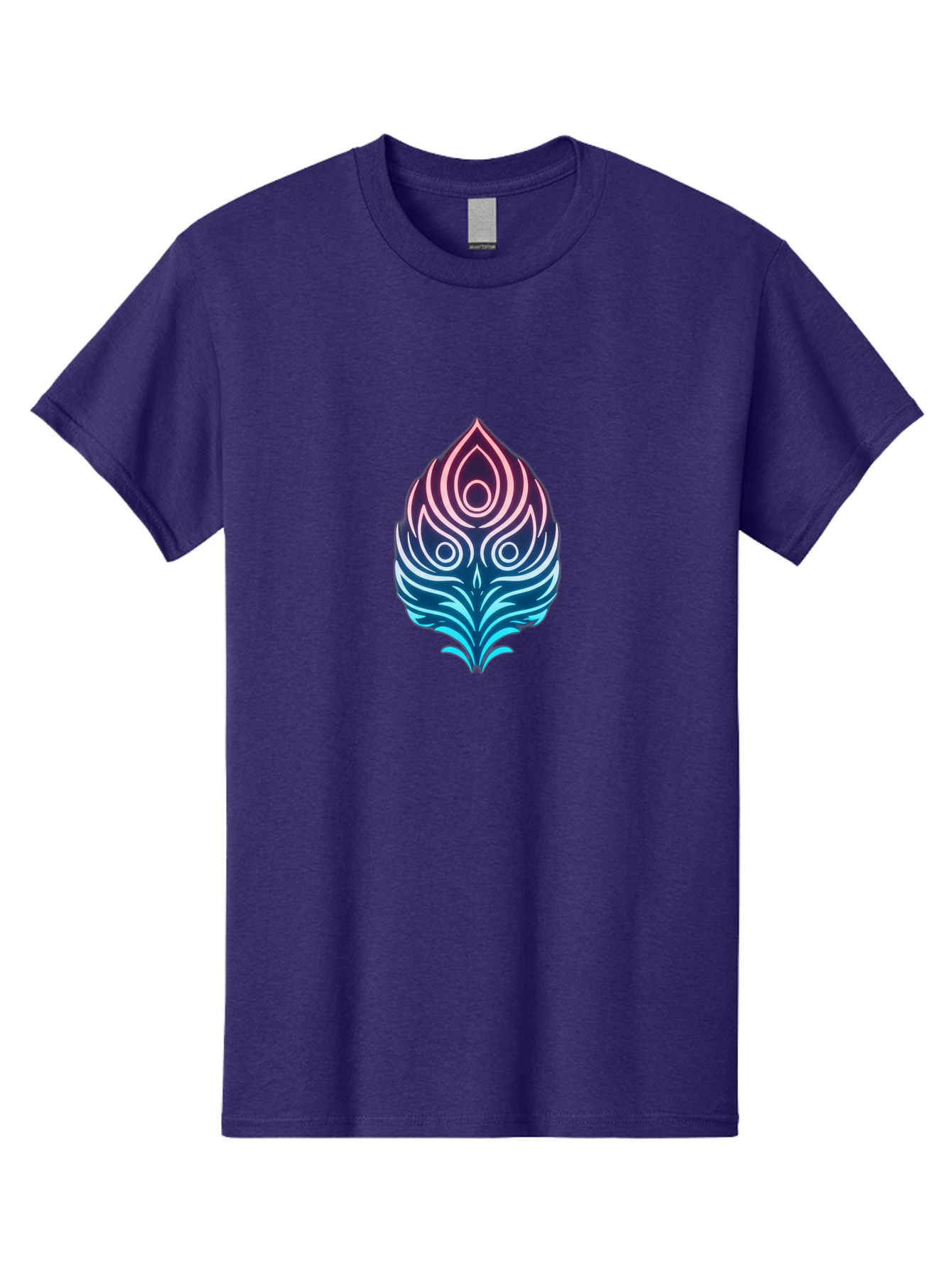 Lotus-Flower Men'S Graphic Tee, 100% Cotton, Comfortable Casual Summer Wear, Machine Washable, Stylized Lotus Leaf, Gradient Colors, Abstract Design, Mystical Symbol, Spiritual Icon, Bohemian Style, Vibrant Colors, Swirling Patterns, Baa930 23