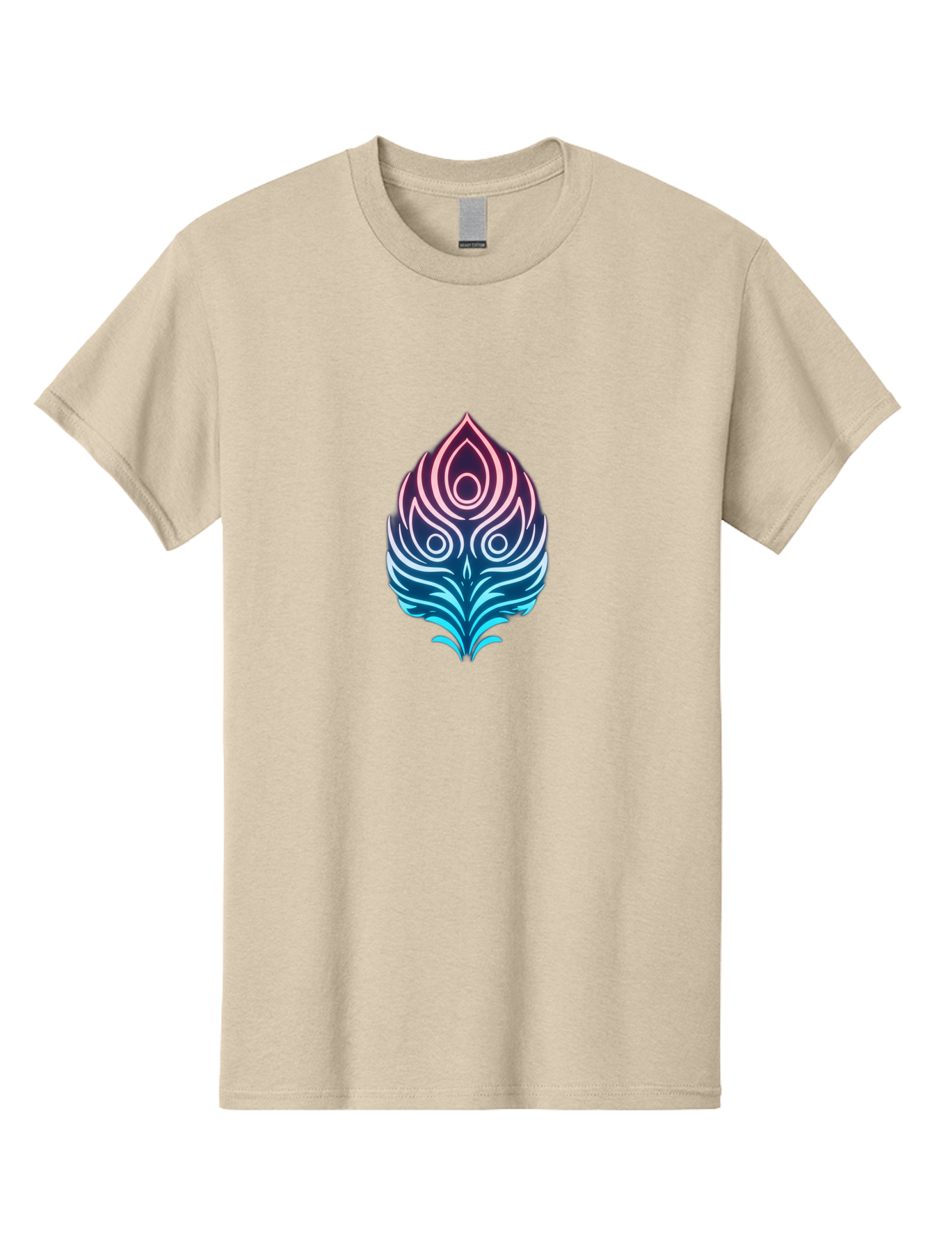 Lotus-Flower Men'S Graphic Tee, 100% Cotton, Comfortable Casual Summer Wear, Machine Washable, Stylized Lotus Leaf, Gradient Colors, Abstract Design, Mystical Symbol, Spiritual Icon, Bohemian Style, Vibrant Colors, Swirling Patterns, Baa930 15