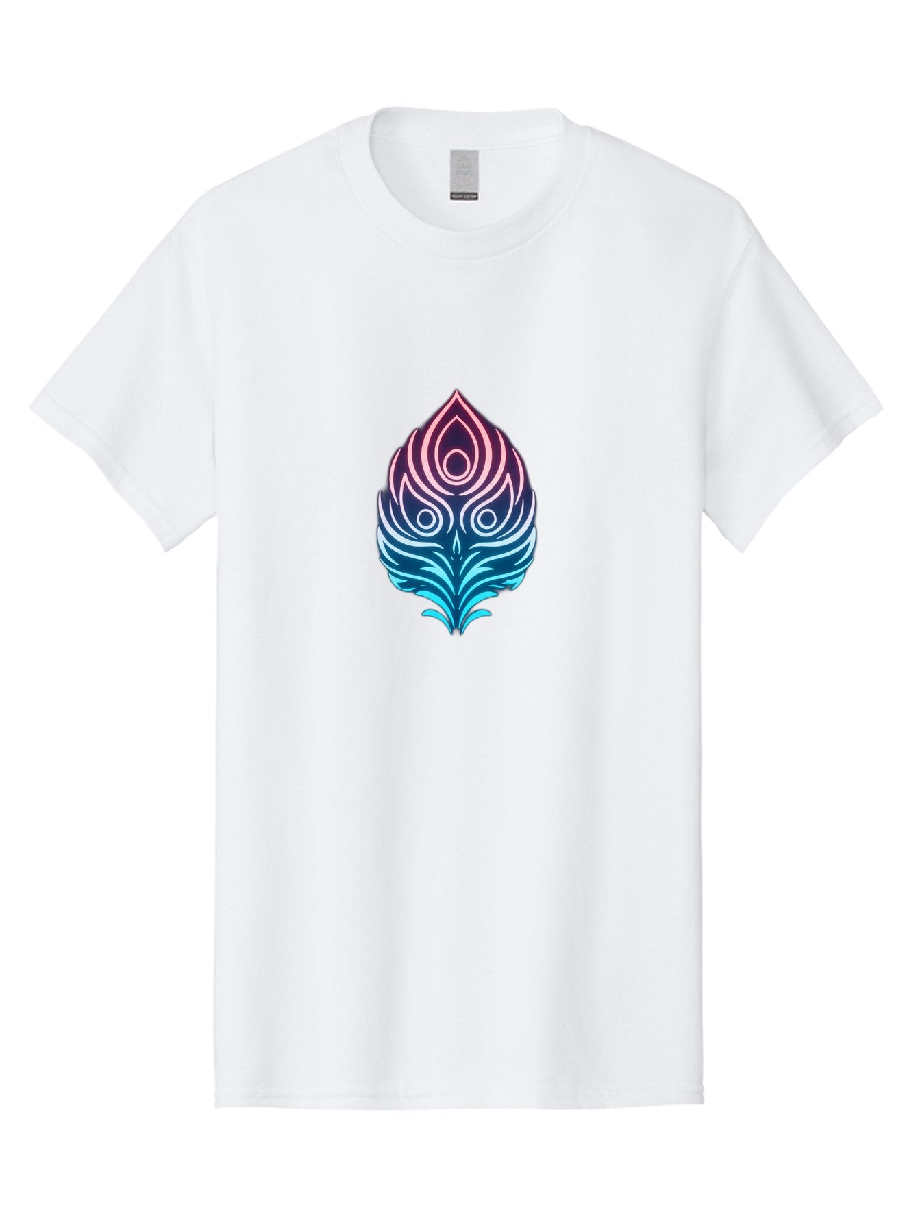 Lotus-Flower Men'S Graphic Tee, 100% Cotton, Comfortable Casual Summer Wear, Machine Washable, Stylized Lotus Leaf, Gradient Colors, Abstract Design, Mystical Symbol, Spiritual Icon, Bohemian Style, Vibrant Colors, Swirling Patterns, Baa930 13