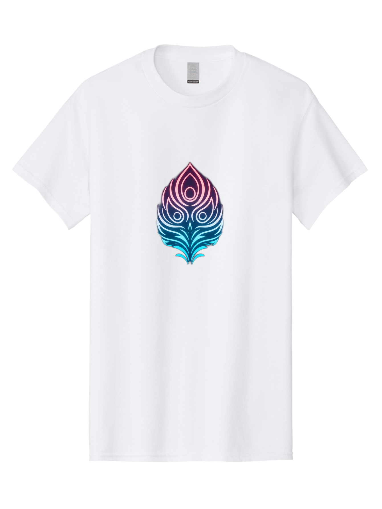 Lotus-Flower Men'S Graphic Tee, 100% Cotton, Comfortable Casual Summer Wear, Machine Washable, Stylized Lotus Leaf, Gradient Colors, Abstract Design, Mystical Symbol, Spiritual Icon, Bohemian Style, Vibrant Colors, Swirling Patterns, Baa930 29