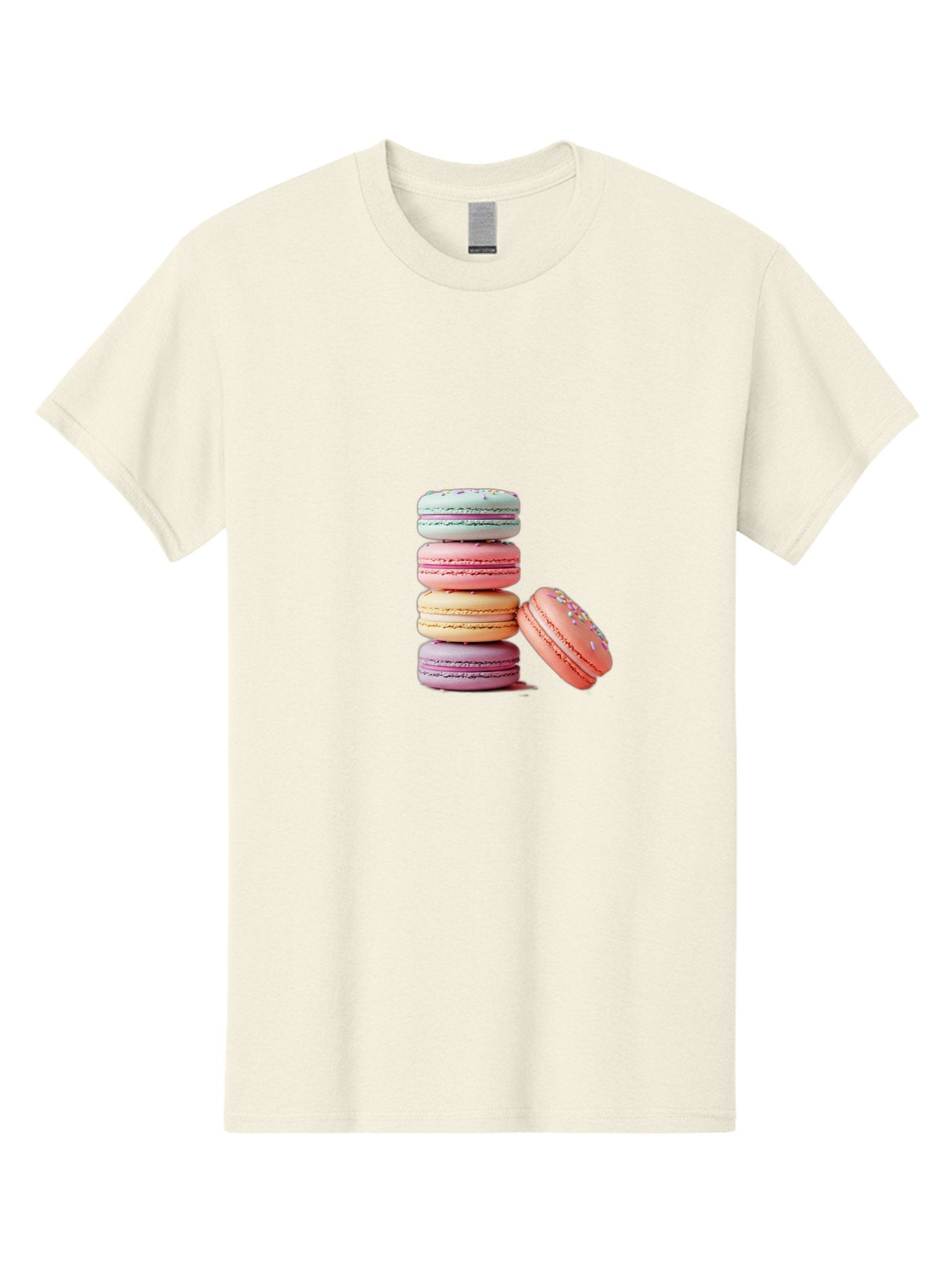 Macaron-Stack-1 Men'S Graphic Tee, 100% Cotton, Comfortable Casual Summer Wear, Machine Washable, Pastel-Colored Macarons, Stacked Macarons, Colorful Dessert, Sweet Treats, Macaron Stack, Vibrant Colors, Sweet Macarons, French Patisserie Baa937 14