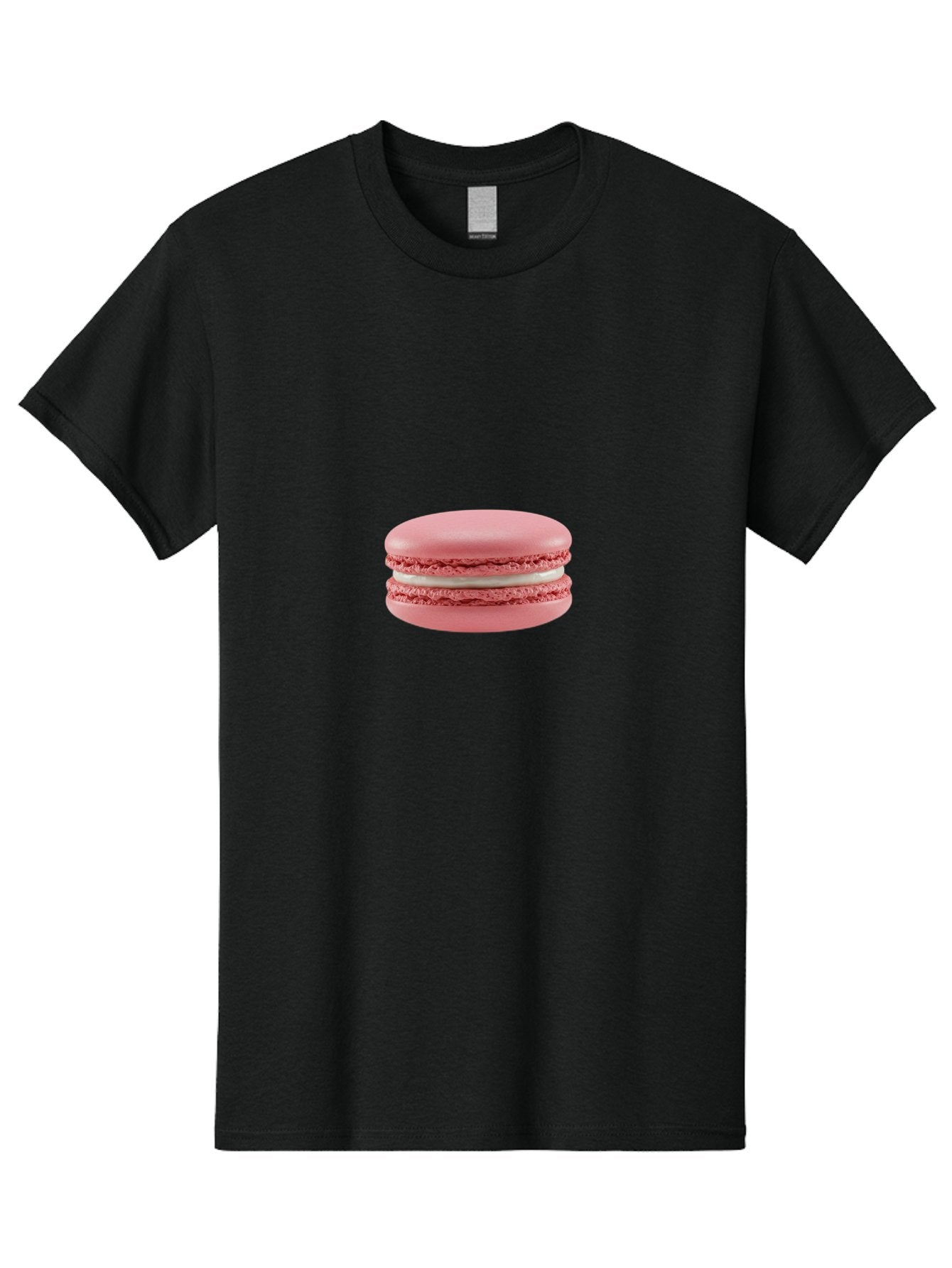Macaron Men'S Graphic Tee, 100% Cotton, Comfortable Casual Summer Wear, Machine Washable, Pink Macaron, French Dessert, Sweet Treat, Meringue-Based Cookie, Creamy Filling, Delicate Texture, Pastel Colors, Bakery Delights, Sweet Indulgence, Baa942