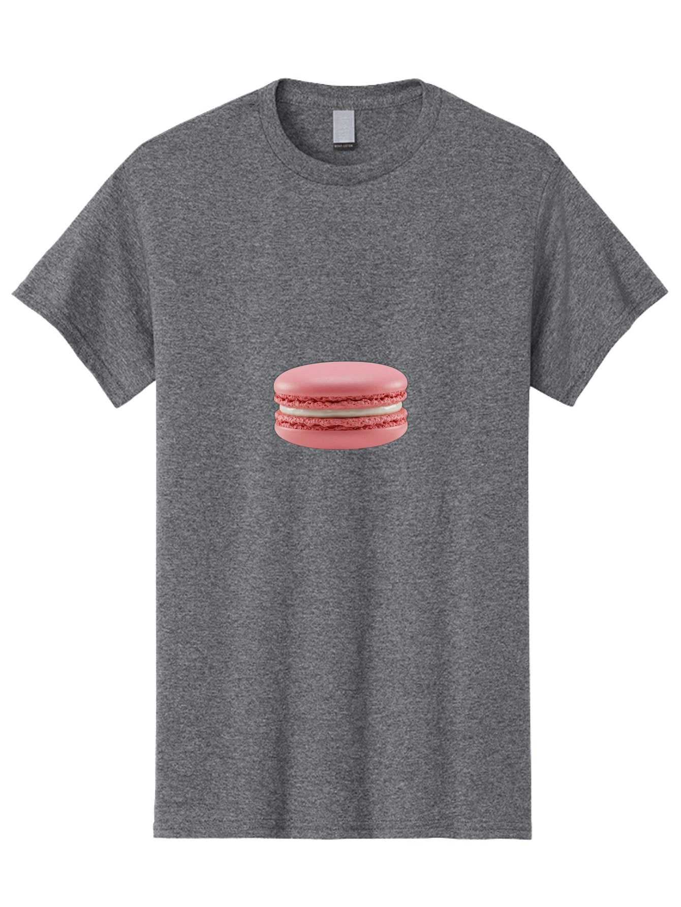 Macaron Men'S Graphic Tee, 100% Cotton, Comfortable Casual Summer Wear, Machine Washable, Pink Macaron, French Dessert, Sweet Treat, Meringue-Based Cookie, Creamy Filling, Delicate Texture, Pastel Colors, Bakery Delights, Sweet Indulgence, Baa942