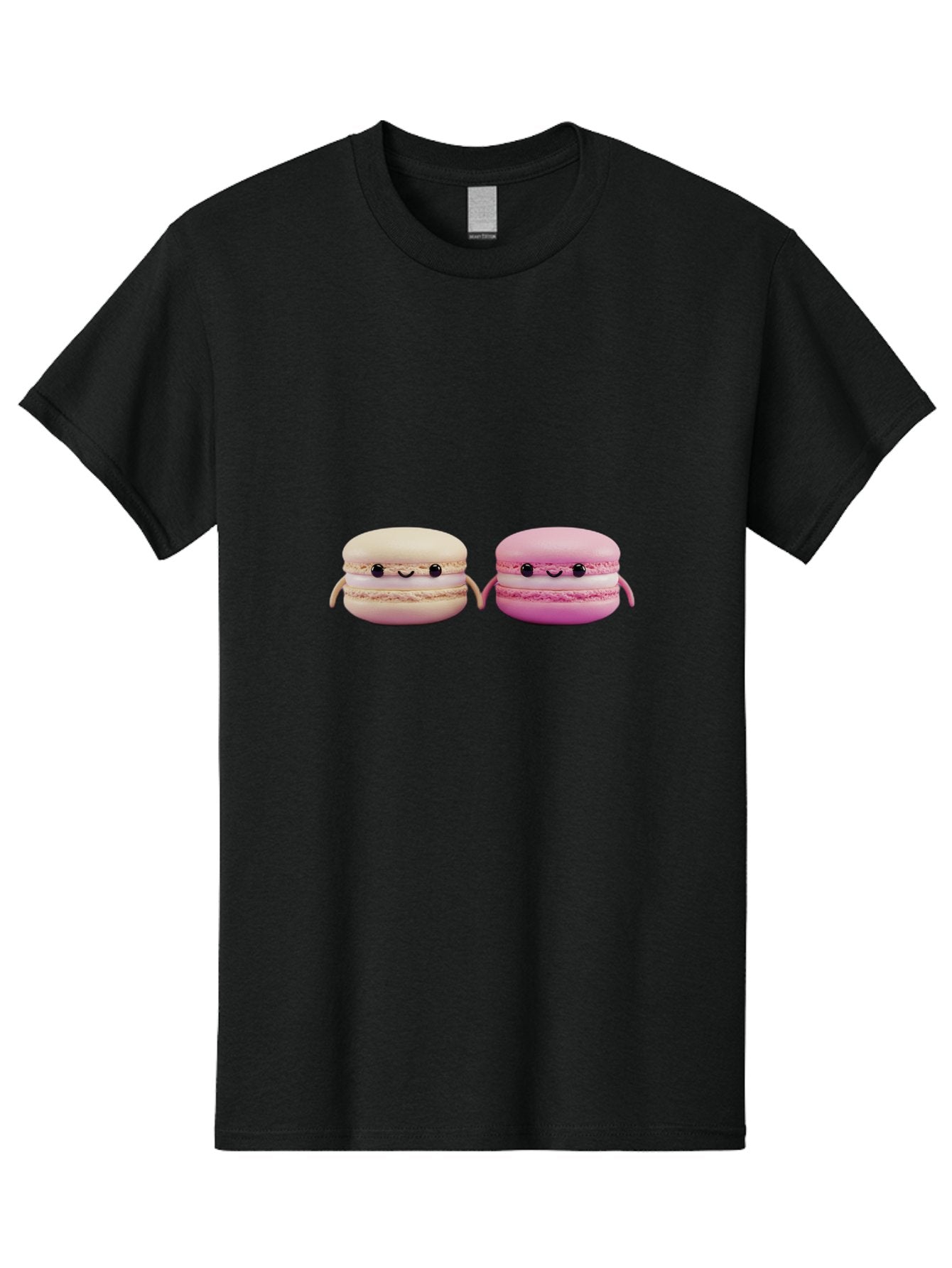 Macarons-5 Men'S Graphic Tee, 100% Cotton, Comfortable Casual Summer Wear, Machine Washable, Cute Macaron Characters, Pastel Colors, Soft Toys, Adorable Faces, Whimsical Design, Sweet Treats, Plush Friends, Kawaii Baa949 5