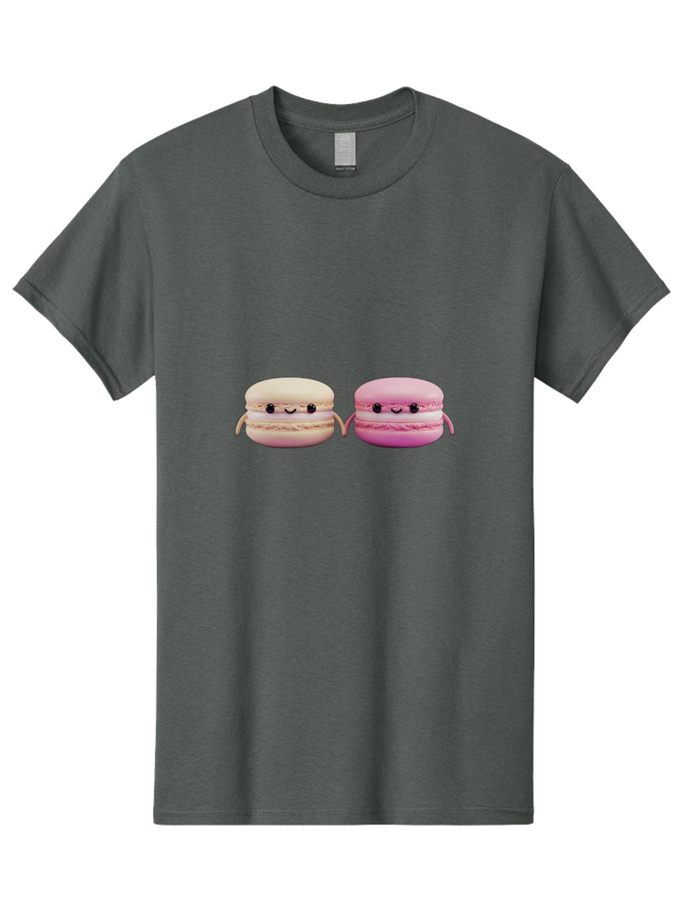 Macarons-5 Men'S Graphic Tee, 100% Cotton, Comfortable Casual Summer Wear, Machine Washable, Cute Macaron Characters, Pastel Colors, Soft Toys, Adorable Faces, Whimsical Design, Sweet Treats, Plush Friends, Kawaii Baa949 8