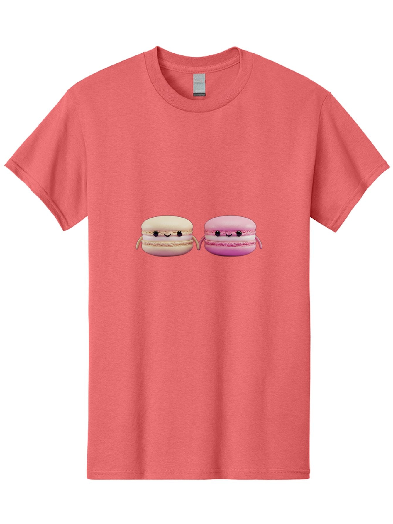 Macarons-5 Men'S Graphic Tee, 100% Cotton, Comfortable Casual Summer Wear, Machine Washable, Cute Macaron Characters, Pastel Colors, Soft Toys, Adorable Faces, Whimsical Design, Sweet Treats, Plush Friends, Kawaii Baa949 15