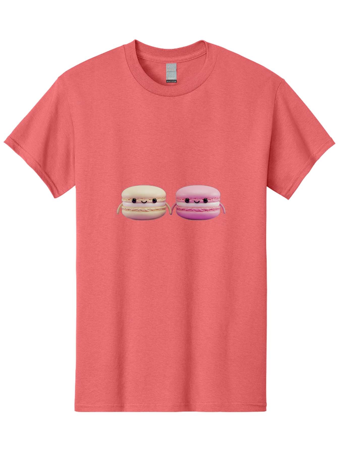 Macarons-5 Men'S Graphic Tee, 100% Cotton, Comfortable Casual Summer Wear, Machine Washable, Cute Macaron Characters, Pastel Colors, Soft Toys, Adorable Faces, Whimsical Design, Sweet Treats, Plush Friends, Kawaii Baa949