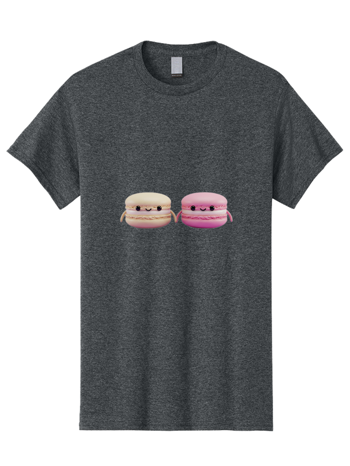 Macarons-5 Men'S Graphic Tee, 100% Cotton, Comfortable Casual Summer Wear, Machine Washable, Cute Macaron Characters, Pastel Colors, Soft Toys, Adorable Faces, Whimsical Design, Sweet Treats, Plush Friends, Kawaii Baa949 7
