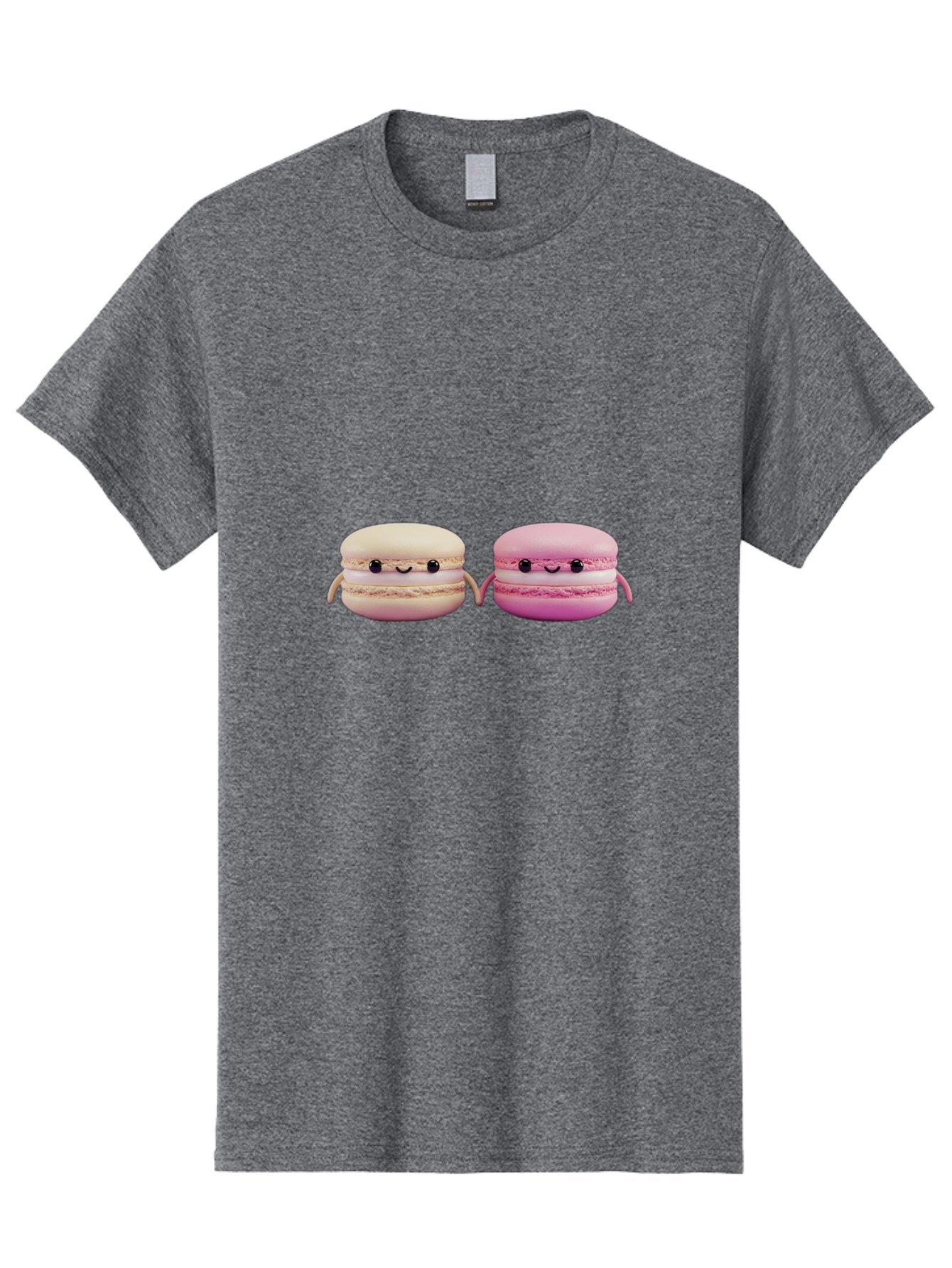 Macarons-5 Men'S Graphic Tee, 100% Cotton, Comfortable Casual Summer Wear, Machine Washable, Cute Macaron Characters, Pastel Colors, Soft Toys, Adorable Faces, Whimsical Design, Sweet Treats, Plush Friends, Kawaii Baa949