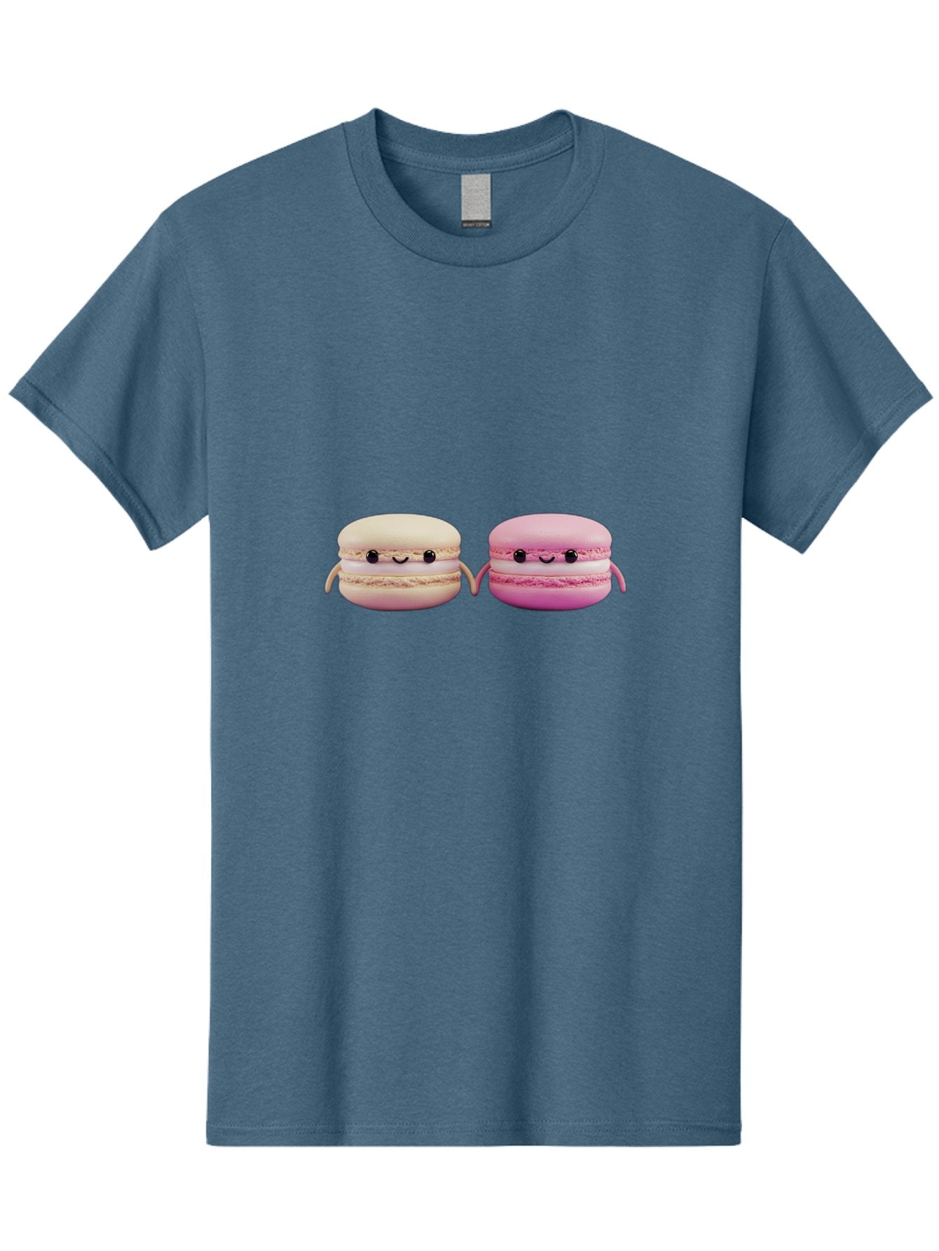 Macarons-5 Men'S Graphic Tee, 100% Cotton, Comfortable Casual Summer Wear, Machine Washable, Cute Macaron Characters, Pastel Colors, Soft Toys, Adorable Faces, Whimsical Design, Sweet Treats, Plush Friends, Kawaii Baa949 13