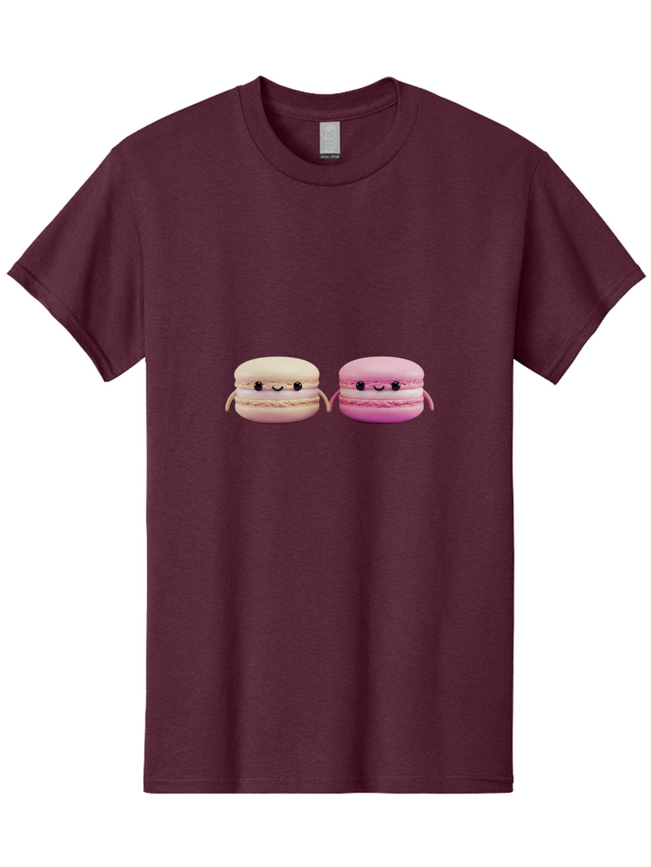 Macarons-5 Men'S Graphic Tee, 100% Cotton, Comfortable Casual Summer Wear, Machine Washable, Cute Macaron Characters, Pastel Colors, Soft Toys, Adorable Faces, Whimsical Design, Sweet Treats, Plush Friends, Kawaii Baa949 10