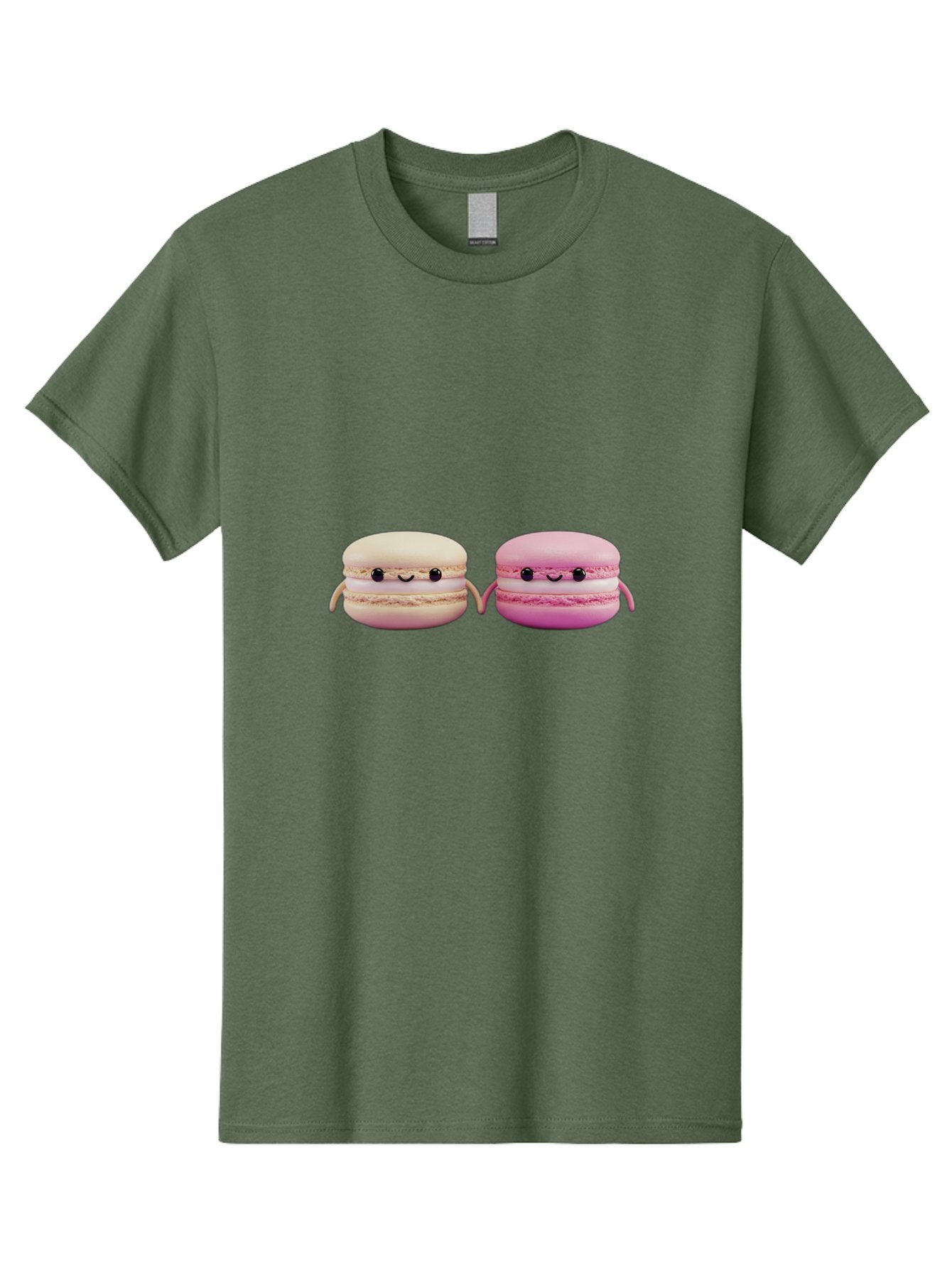 Macarons-5 Men'S Graphic Tee, 100% Cotton, Comfortable Casual Summer Wear, Machine Washable, Cute Macaron Characters, Pastel Colors, Soft Toys, Adorable Faces, Whimsical Design, Sweet Treats, Plush Friends, Kawaii Baa949
