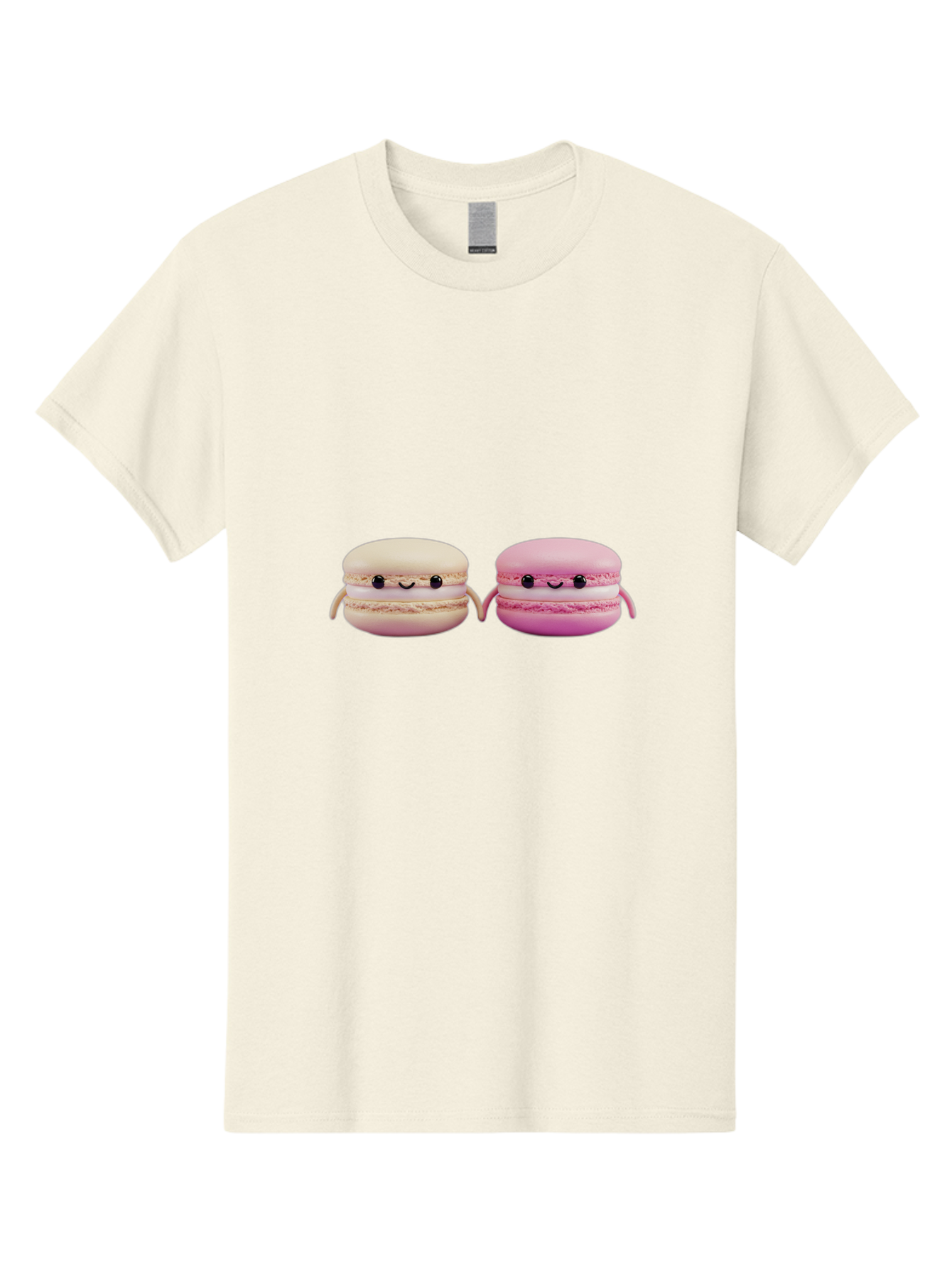 Macarons-5 Men'S Graphic Tee, 100% Cotton, Comfortable Casual Summer Wear, Machine Washable, Cute Macaron Characters, Pastel Colors, Soft Toys, Adorable Faces, Whimsical Design, Sweet Treats, Plush Friends, Kawaii Baa949 3