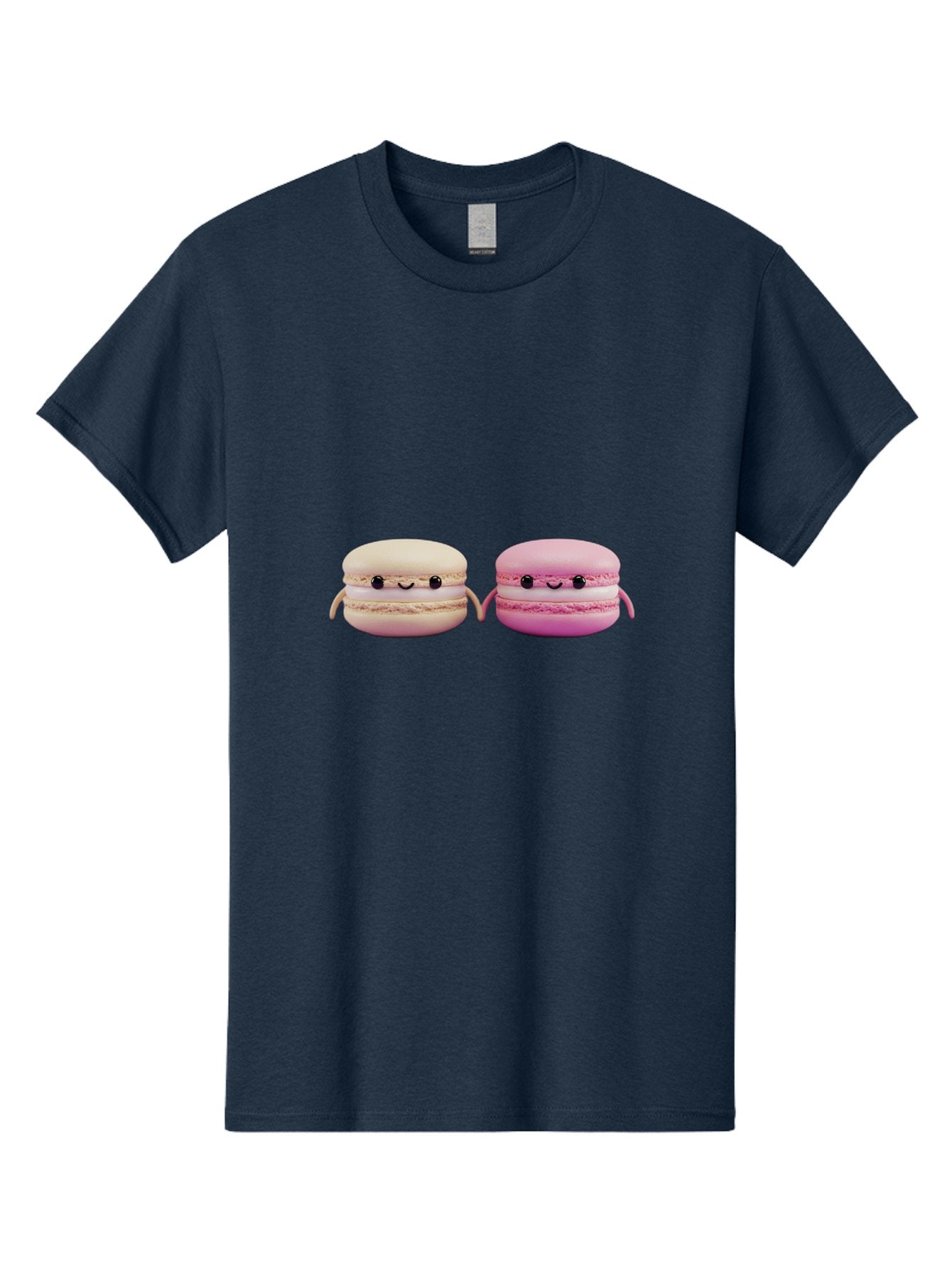 Macarons-5 Men'S Graphic Tee, 100% Cotton, Comfortable Casual Summer Wear, Machine Washable, Cute Macaron Characters, Pastel Colors, Soft Toys, Adorable Faces, Whimsical Design, Sweet Treats, Plush Friends, Kawaii Baa949 3