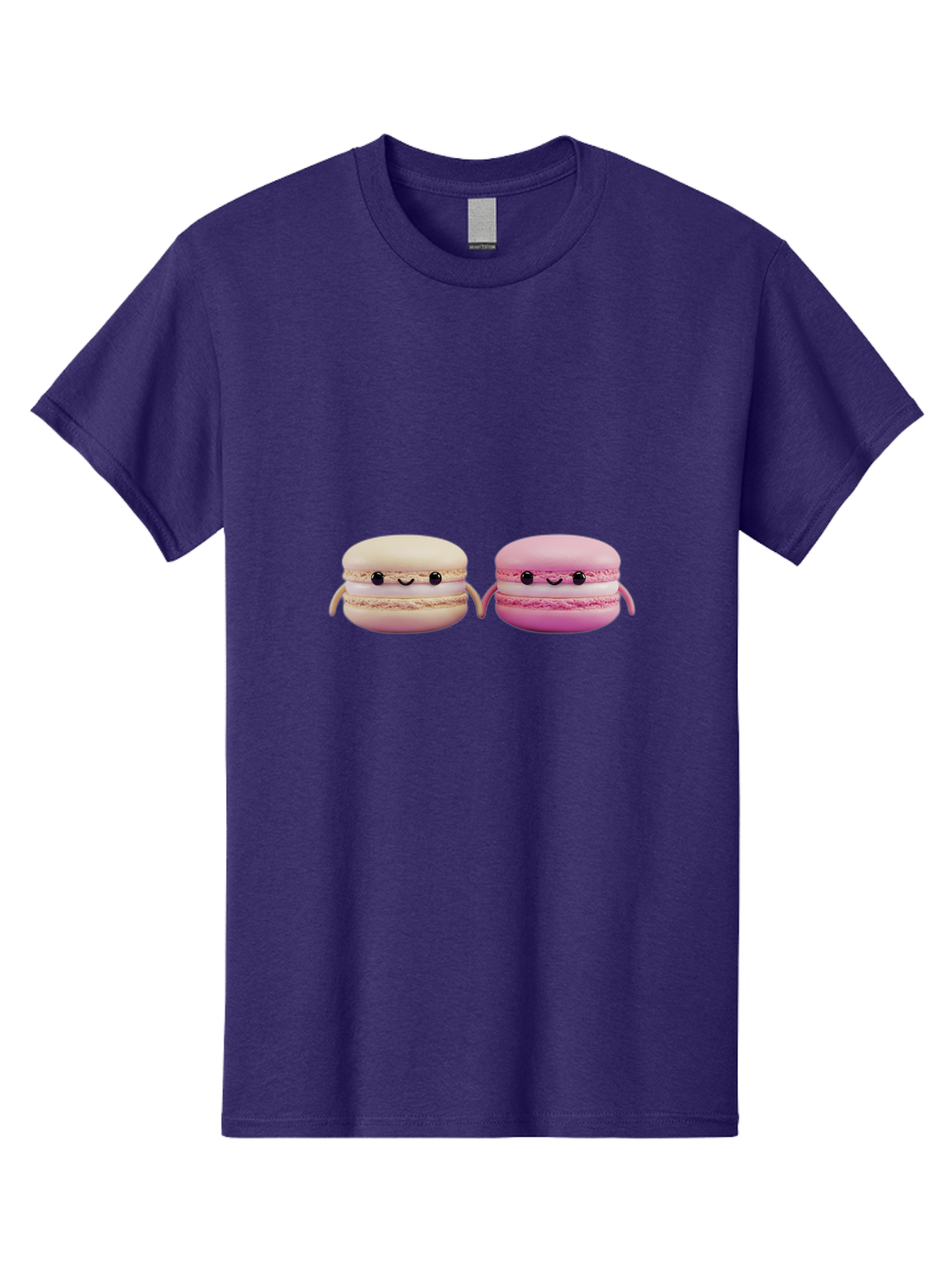 Macarons-5 Men'S Graphic Tee, 100% Cotton, Comfortable Casual Summer Wear, Machine Washable, Cute Macaron Characters, Pastel Colors, Soft Toys, Adorable Faces, Whimsical Design, Sweet Treats, Plush Friends, Kawaii Baa949 25