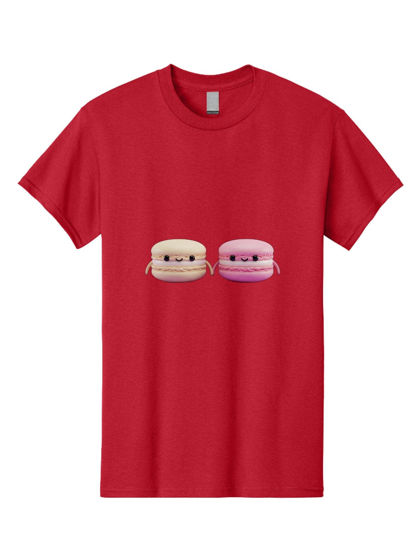 Macarons-5 Men'S Graphic Tee, 100% Cotton, Comfortable Casual Summer Wear, Machine Washable, Cute Macaron Characters, Pastel Colors, Soft Toys, Adorable Faces, Whimsical Design, Sweet Treats, Plush Friends, Kawaii Baa949 6