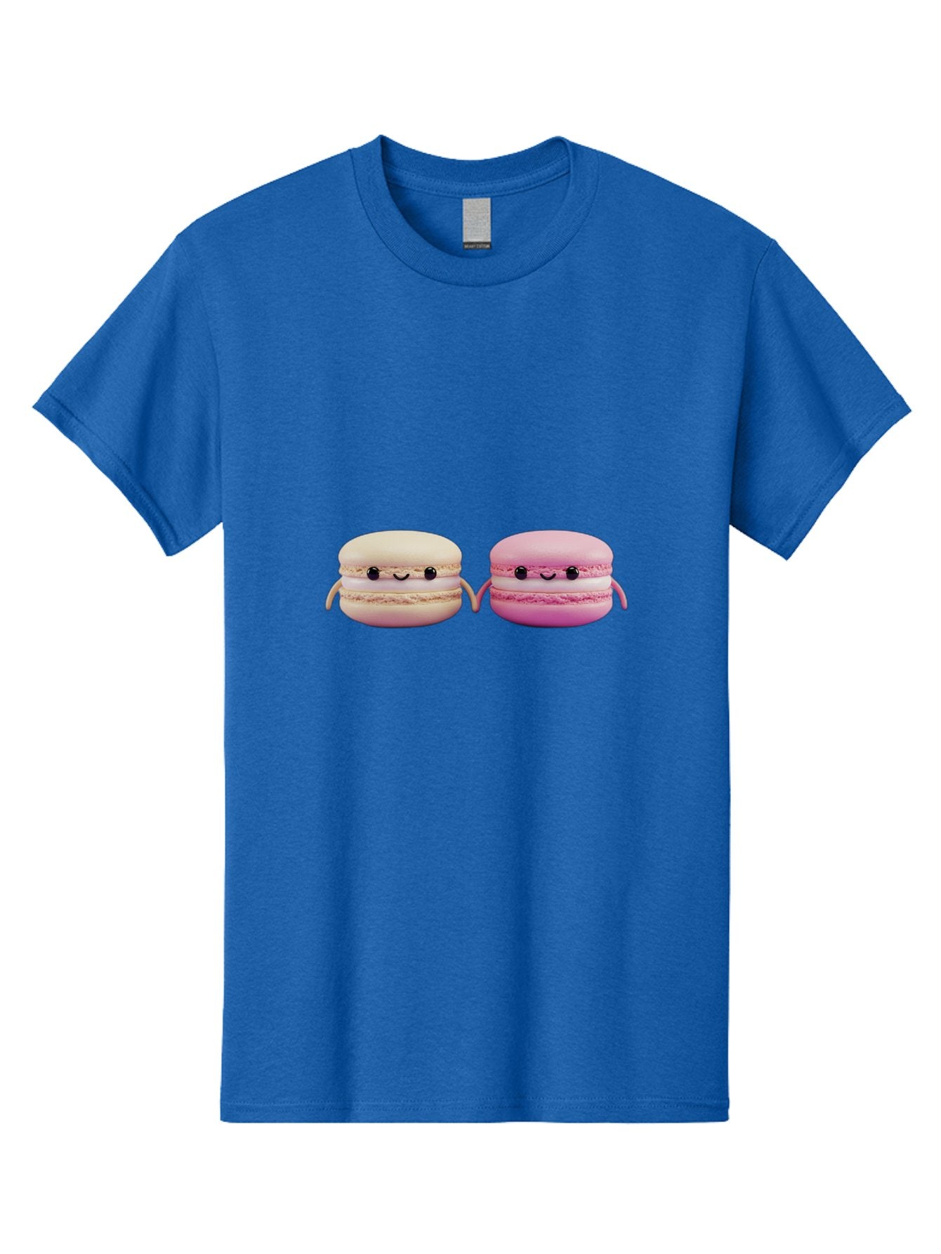 Macarons-5 Men'S Graphic Tee, 100% Cotton, Comfortable Casual Summer Wear, Machine Washable, Cute Macaron Characters, Pastel Colors, Soft Toys, Adorable Faces, Whimsical Design, Sweet Treats, Plush Friends, Kawaii Baa949 12