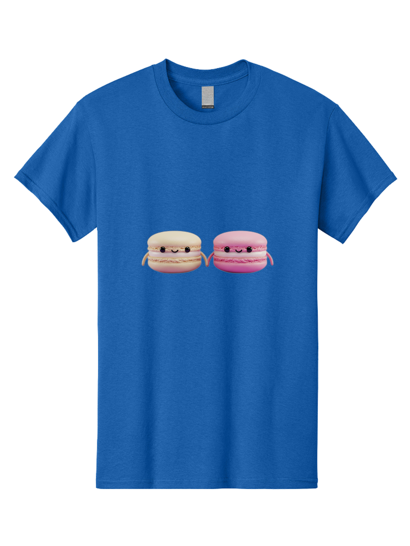 Macarons-5 Men'S Graphic Tee, 100% Cotton, Comfortable Casual Summer Wear, Machine Washable, Cute Macaron Characters, Pastel Colors, Soft Toys, Adorable Faces, Whimsical Design, Sweet Treats, Plush Friends, Kawaii Baa949 5