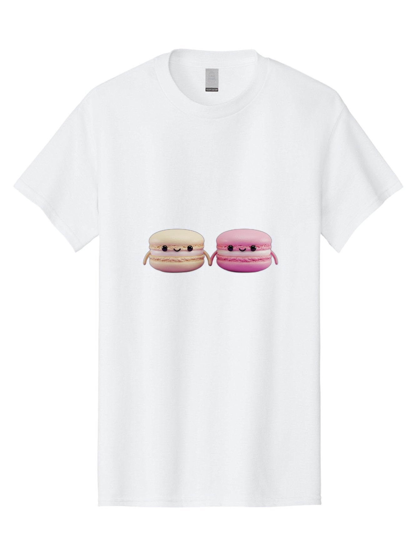 Macarons-5 Men'S Graphic Tee, 100% Cotton, Comfortable Casual Summer Wear, Machine Washable, Cute Macaron Characters, Pastel Colors, Soft Toys, Adorable Faces, Whimsical Design, Sweet Treats, Plush Friends, Kawaii Baa949 4