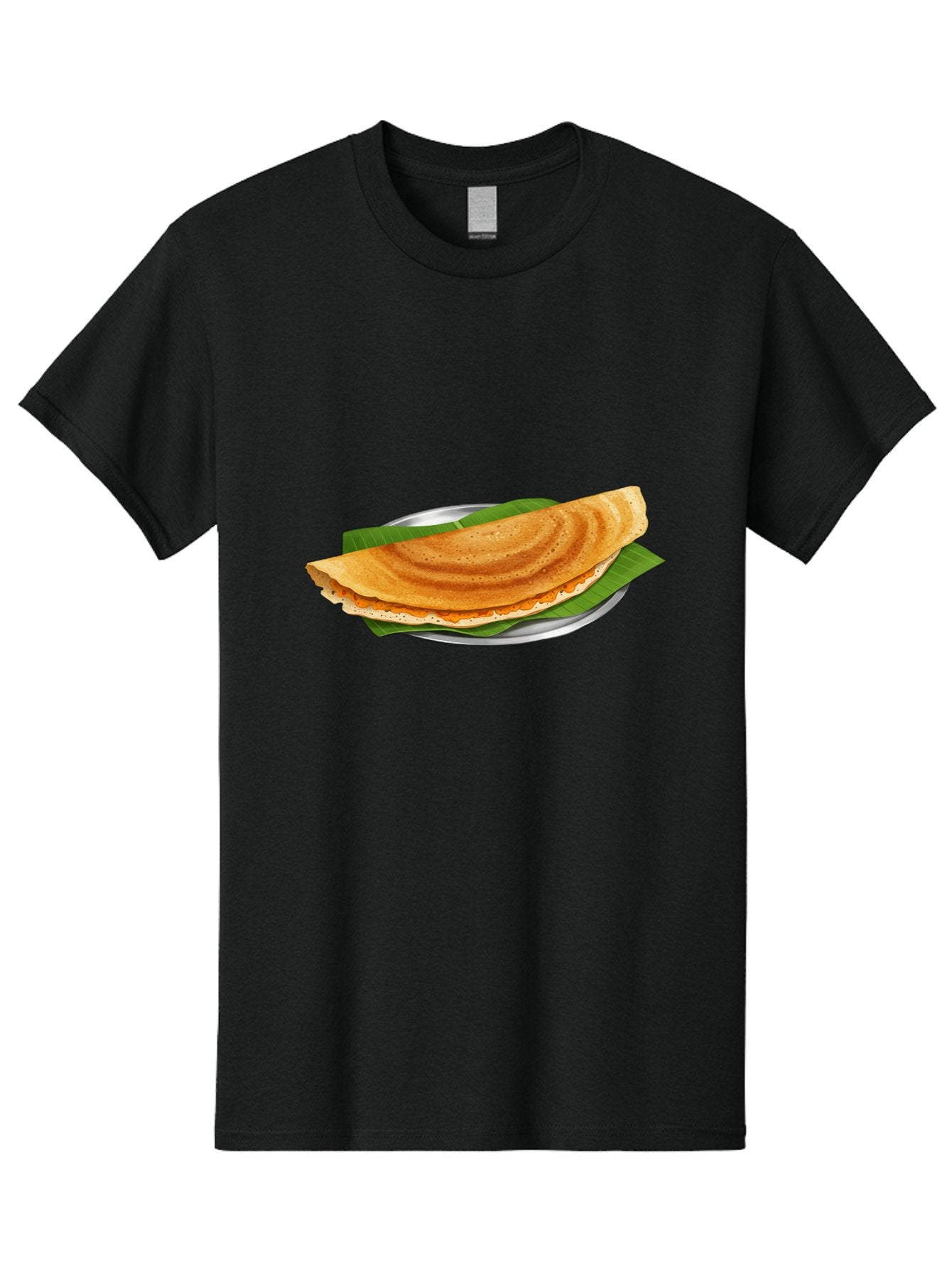 Masala-Dosa-1 Men'S Graphic Tee, 100% Cotton, Comfortable Casual Summer Wear, Machine Washable, South Indian Cuisine, Masala Dosa, Traditional Food, Fermented Crepe, Spicy Filling, Crispy Texture, Banana Leaf, Stainless Steel Plate, Baa970 4