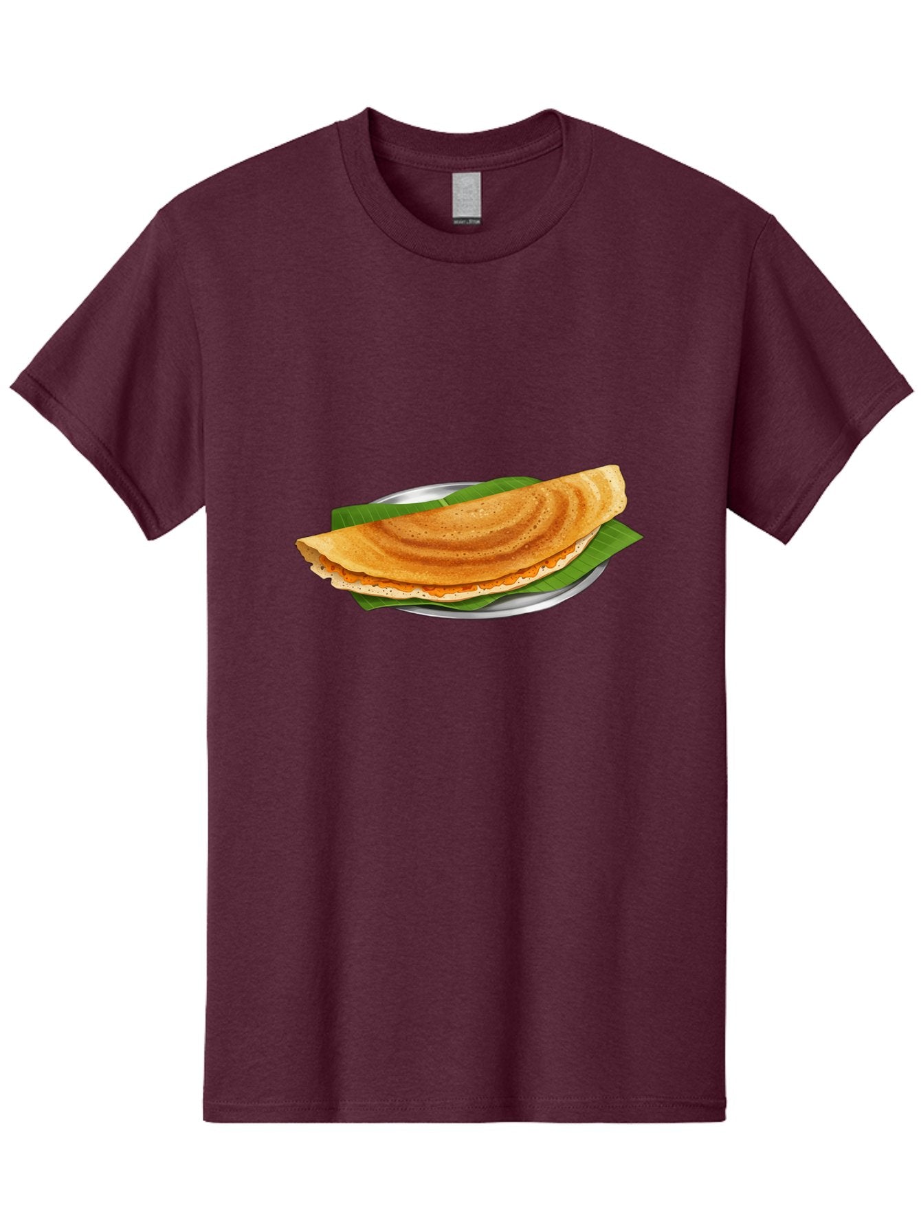 Masala-Dosa-1 Men'S Graphic Tee, 100% Cotton, Comfortable Casual Summer Wear, Machine Washable, South Indian Cuisine, Masala Dosa, Traditional Food, Fermented Crepe, Spicy Filling, Crispy Texture, Banana Leaf, Stainless Steel Plate, Baa970 9
