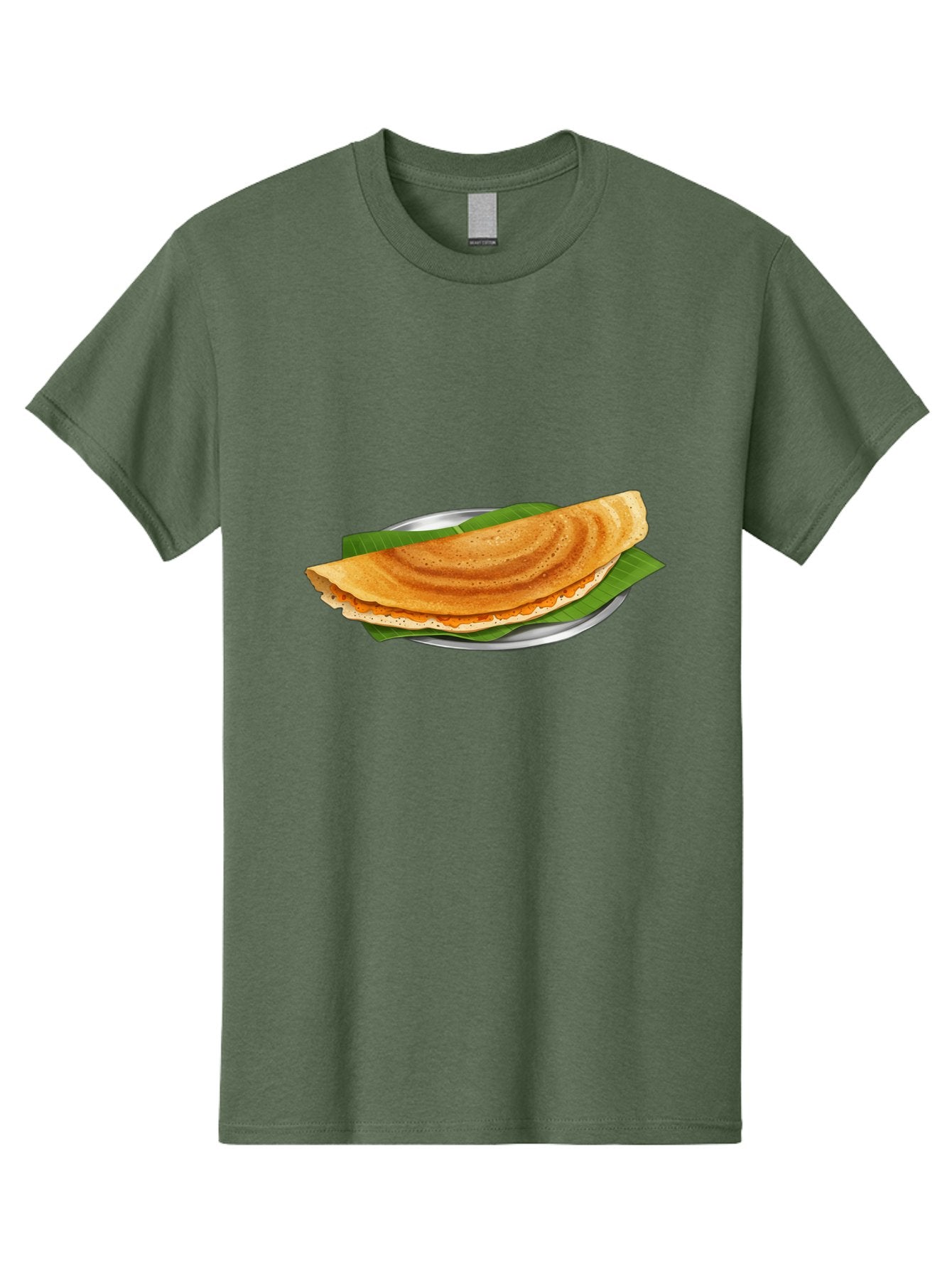Masala-Dosa-1 Men'S Graphic Tee, 100% Cotton, Comfortable Casual Summer Wear, Machine Washable, South Indian Cuisine, Masala Dosa, Traditional Food, Fermented Crepe, Spicy Filling, Crispy Texture, Banana Leaf, Stainless Steel Plate, Baa970 8