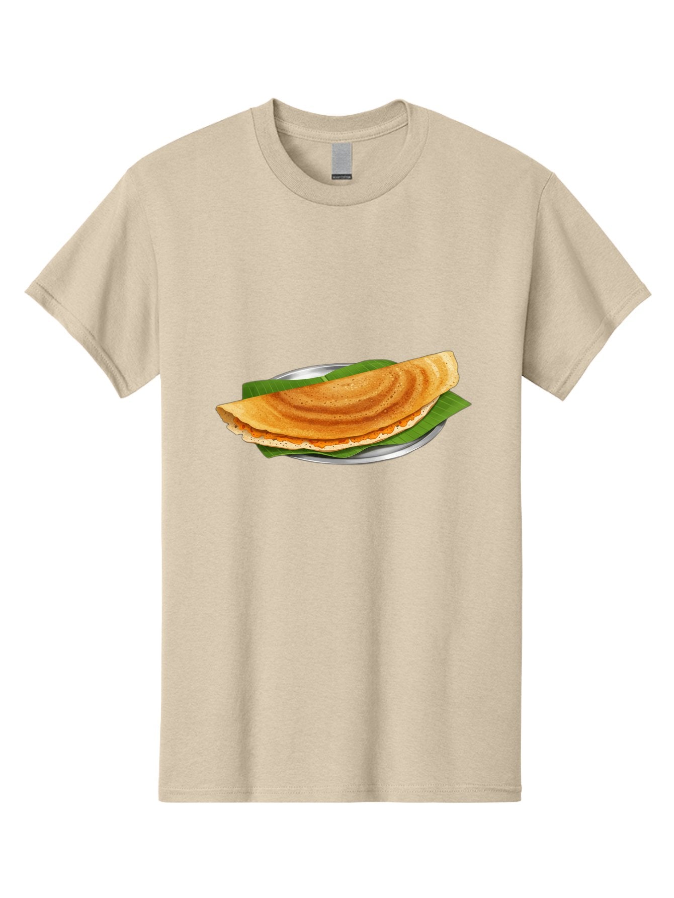 Masala-Dosa-1 Men'S Graphic Tee, 100% Cotton, Comfortable Casual Summer Wear, Machine Washable, South Indian Cuisine, Masala Dosa, Traditional Food, Fermented Crepe, Spicy Filling, Crispy Texture, Banana Leaf, Stainless Steel Plate, Baa970 13