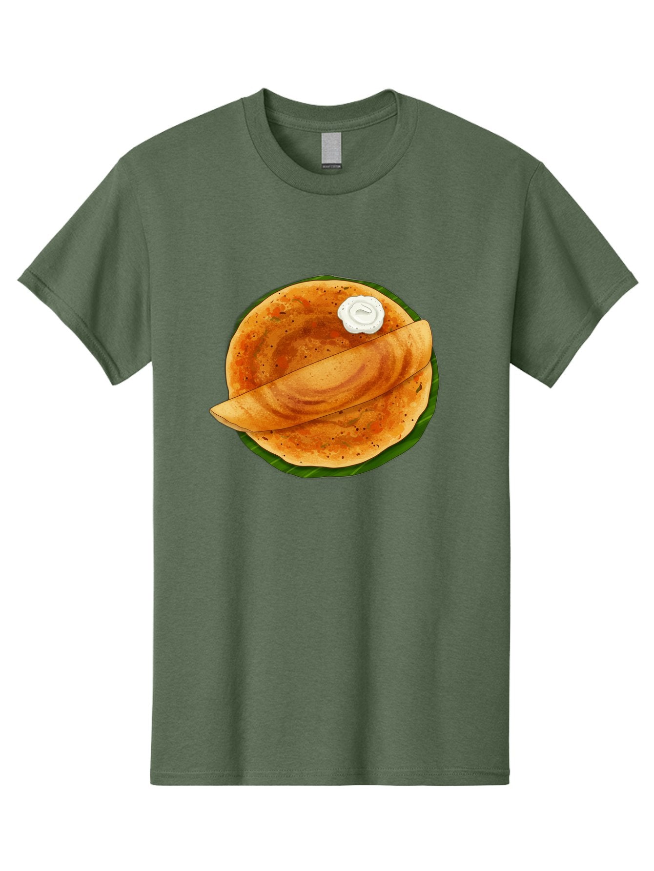 Masala-Dosa-10 Men'S Graphic Tee, 100% Cotton, Comfortable Casual Summer Wear, Machine Washable, South Indian Cuisine, Traditional Breakfast, Fermented Rice, Black Lentils, Crispy Dosa, Chutney, Savory Flavors, Indian Food, Dosa Recipe, Baa971 3