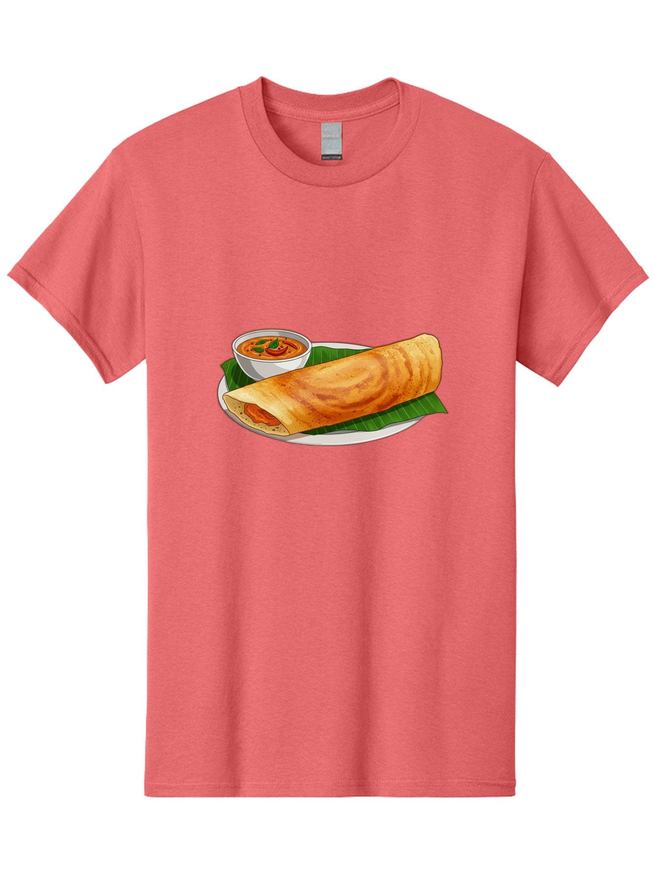 Masala-Dosa-11 Men'S Graphic Tee, 100% Cotton, Comfortable Casual Summer Wear, Machine Washable, South Indian Cuisine, Traditional Breakfast, Masala Dosa, Dosa With Chutney, Savory Crepe, Indian Street Food, Delicious Meal, Flavorful Spices, Baa972 10