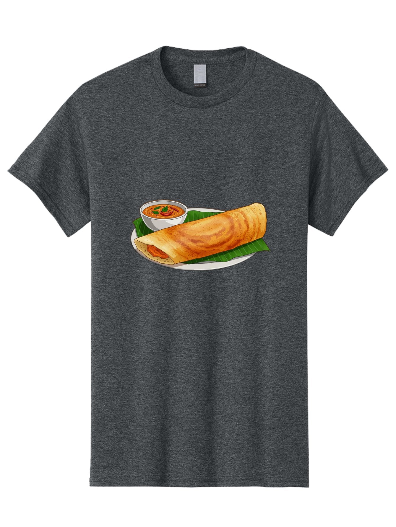 Masala-Dosa-11 Men'S Graphic Tee, 100% Cotton, Comfortable Casual Summer Wear, Machine Washable, South Indian Cuisine, Traditional Breakfast, Masala Dosa, Dosa With Chutney, Savory Crepe, Indian Street Food, Delicious Meal, Flavorful Spices, Baa972