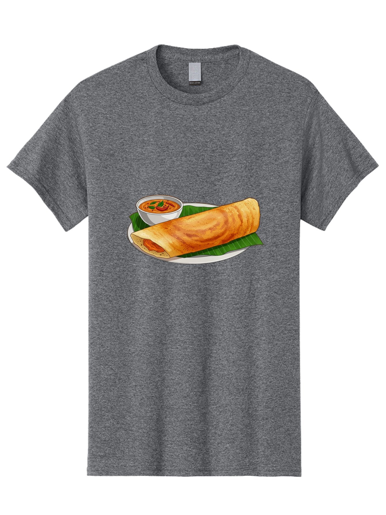 Masala-Dosa-11 Men'S Graphic Tee, 100% Cotton, Comfortable Casual Summer Wear, Machine Washable, South Indian Cuisine, Traditional Breakfast, Masala Dosa, Dosa With Chutney, Savory Crepe, Indian Street Food, Delicious Meal, Flavorful Spices, Baa972 3