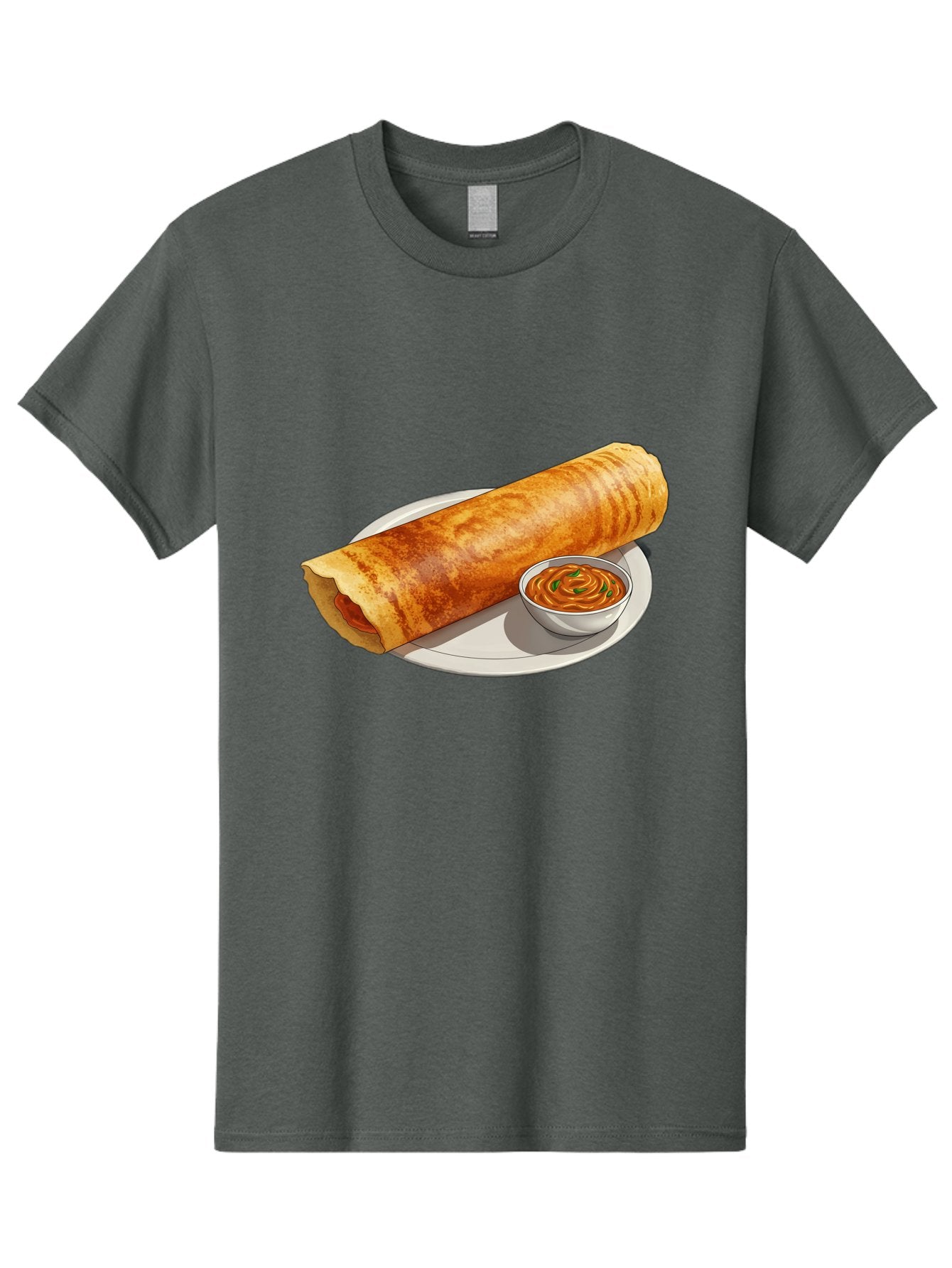 Masala-Dosa-12 Men'S Graphic Tee, 100% Cotton, Comfortable Casual Summer Wear, Machine Washable, South Indian Cuisine, Masala Dosa, Crepe, Fermented Rice, Savory Dish, Chutney, Spicy Food, Traditional Recipe Baa973 13