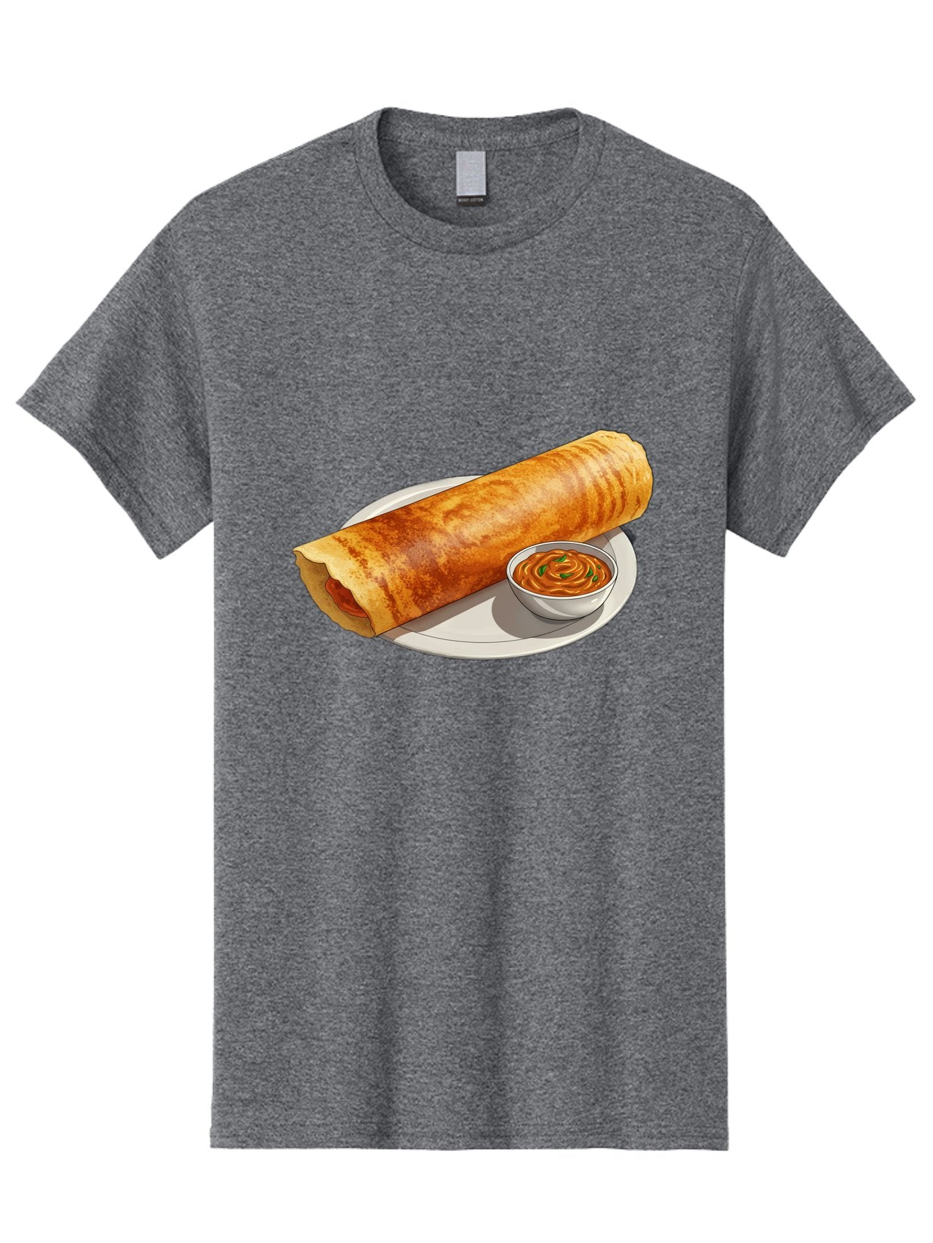 Masala-Dosa-12 Men'S Graphic Tee, 100% Cotton, Comfortable Casual Summer Wear, Machine Washable, South Indian Cuisine, Masala Dosa, Crepe, Fermented Rice, Savory Dish, Chutney, Spicy Food, Traditional Recipe Baa973 11
