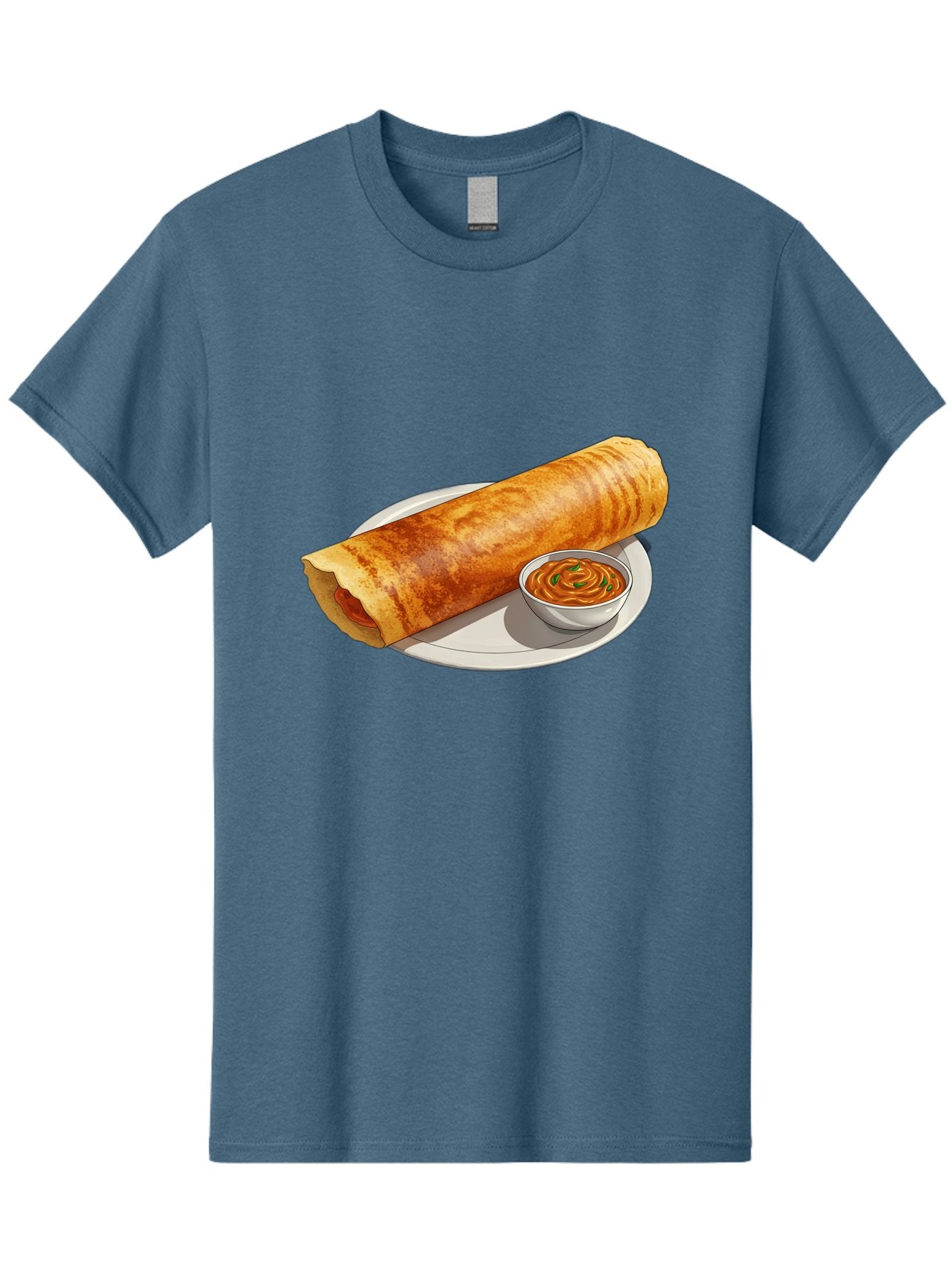 Masala-Dosa-12 Men'S Graphic Tee, 100% Cotton, Comfortable Casual Summer Wear, Machine Washable, South Indian Cuisine, Masala Dosa, Crepe, Fermented Rice, Savory Dish, Chutney, Spicy Food, Traditional Recipe Baa973