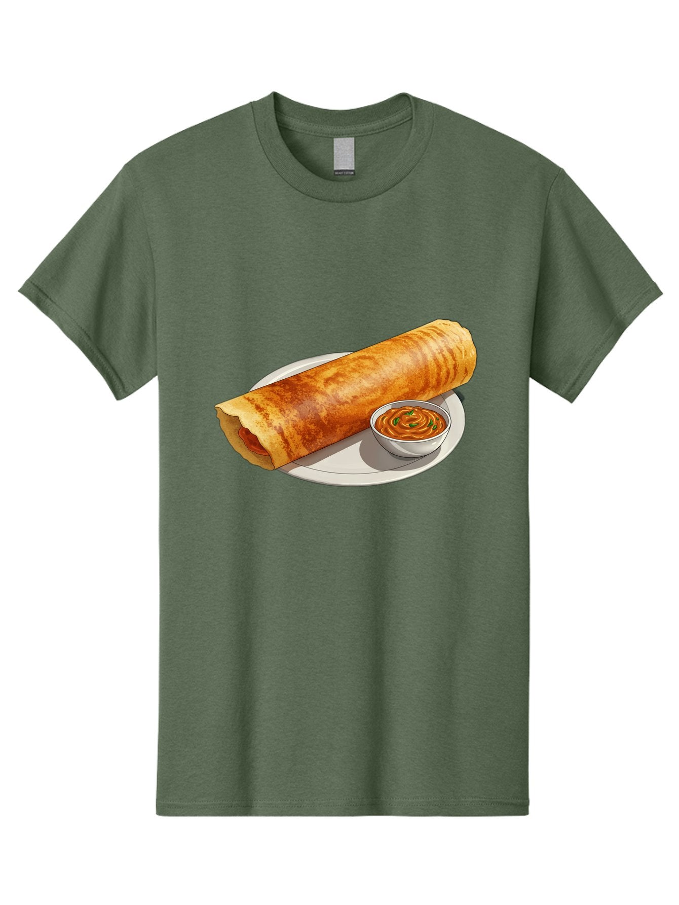 Masala-Dosa-12 Men'S Graphic Tee, 100% Cotton, Comfortable Casual Summer Wear, Machine Washable, South Indian Cuisine, Masala Dosa, Crepe, Fermented Rice, Savory Dish, Chutney, Spicy Food, Traditional Recipe Baa973 10