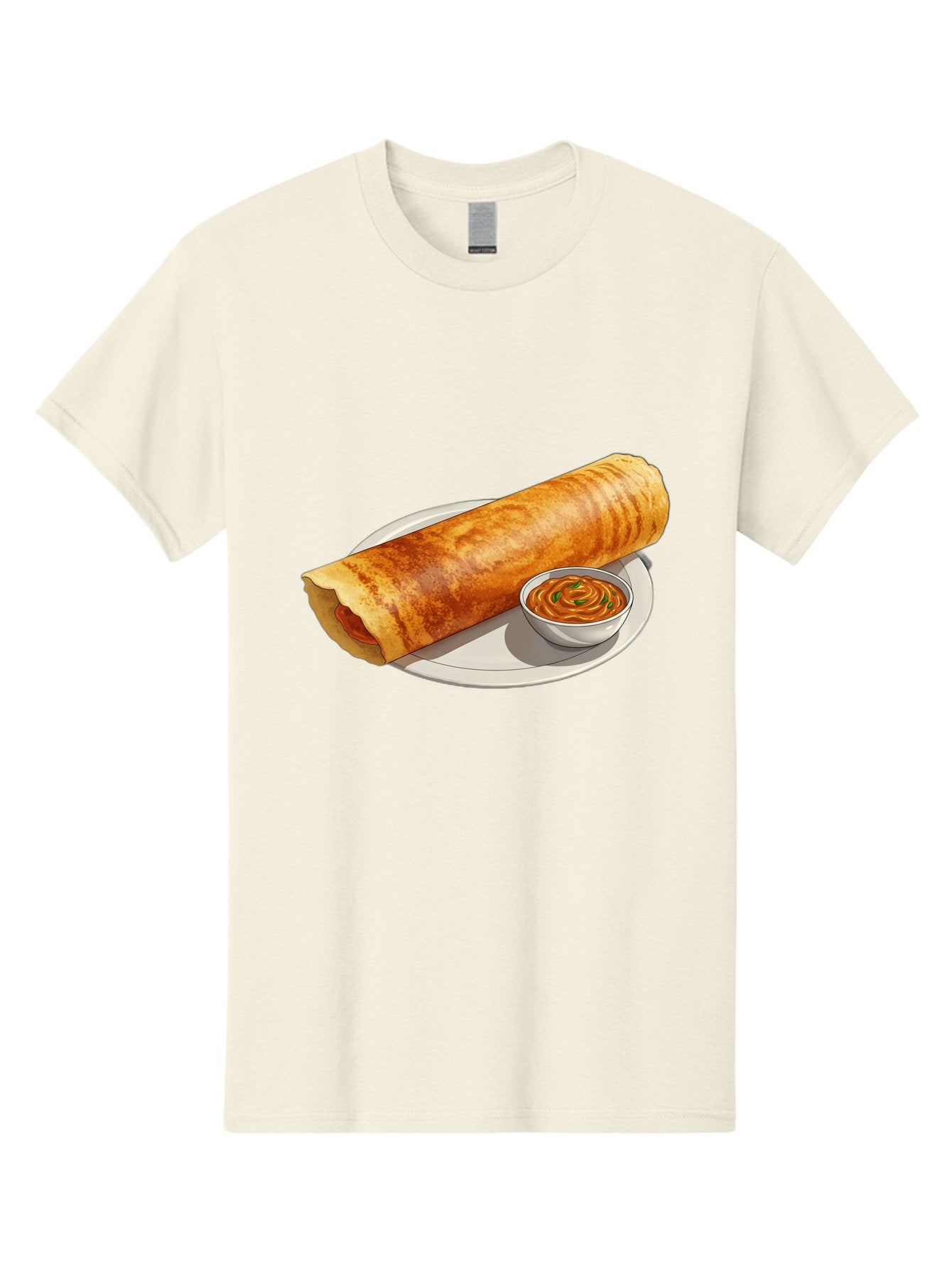 Masala-Dosa-12 Men'S Graphic Tee, 100% Cotton, Comfortable Casual Summer Wear, Machine Washable, South Indian Cuisine, Masala Dosa, Crepe, Fermented Rice, Savory Dish, Chutney, Spicy Food, Traditional Recipe Baa973 3