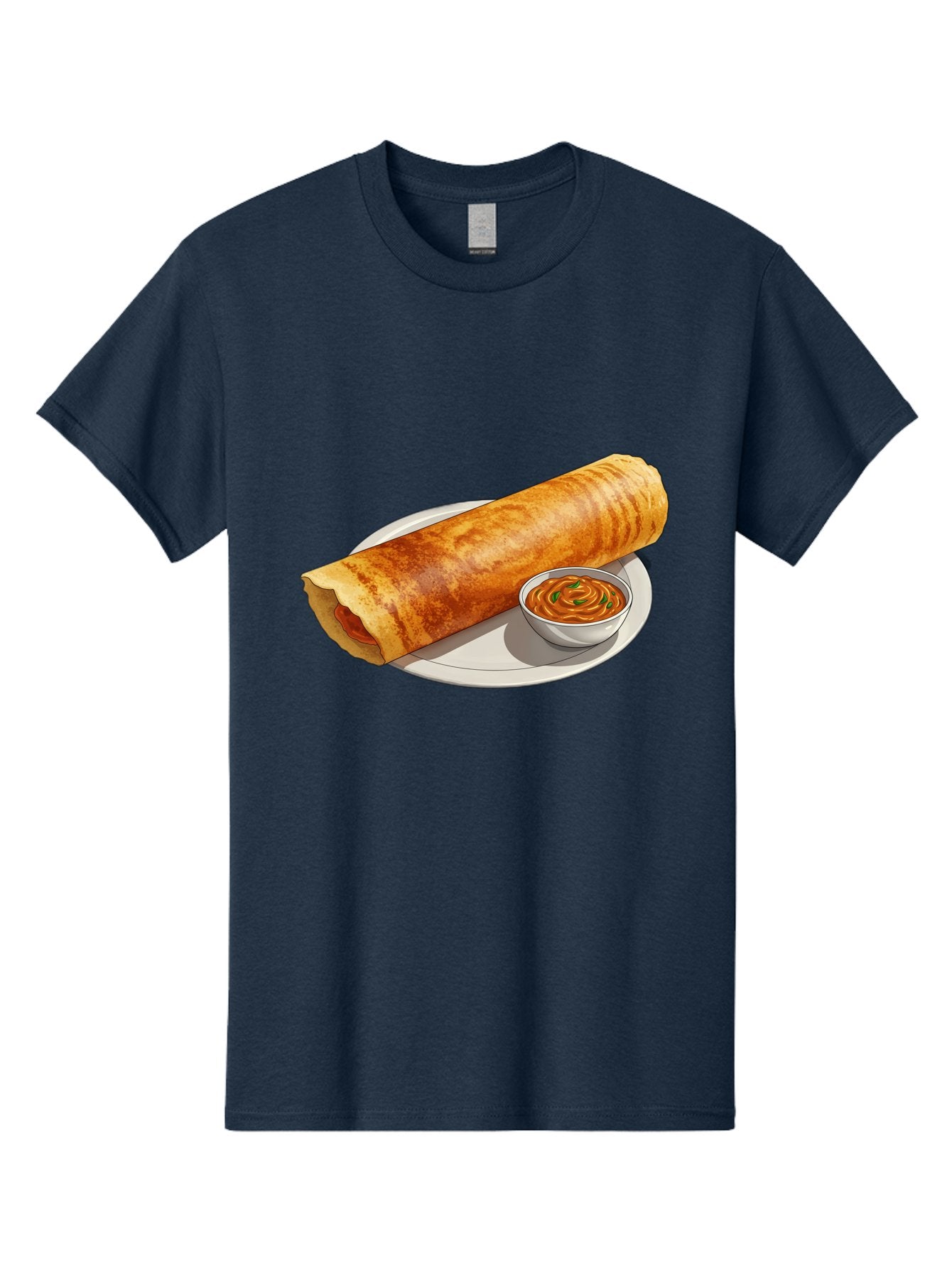 Masala-Dosa-12 Men'S Graphic Tee, 100% Cotton, Comfortable Casual Summer Wear, Machine Washable, South Indian Cuisine, Masala Dosa, Crepe, Fermented Rice, Savory Dish, Chutney, Spicy Food, Traditional Recipe Baa973 14