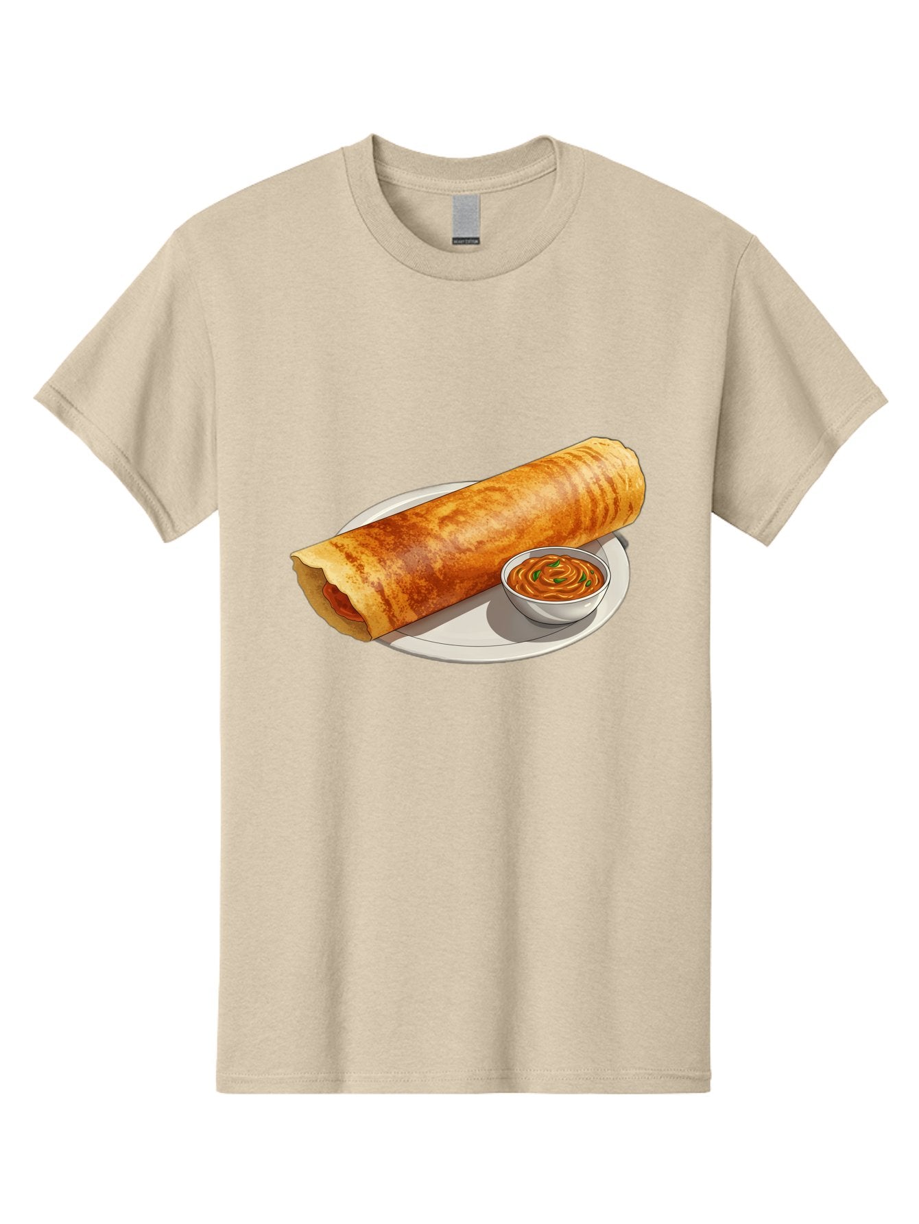 Masala-Dosa-12 Men'S Graphic Tee, 100% Cotton, Comfortable Casual Summer Wear, Machine Washable, South Indian Cuisine, Masala Dosa, Crepe, Fermented Rice, Savory Dish, Chutney, Spicy Food, Traditional Recipe Baa973 15