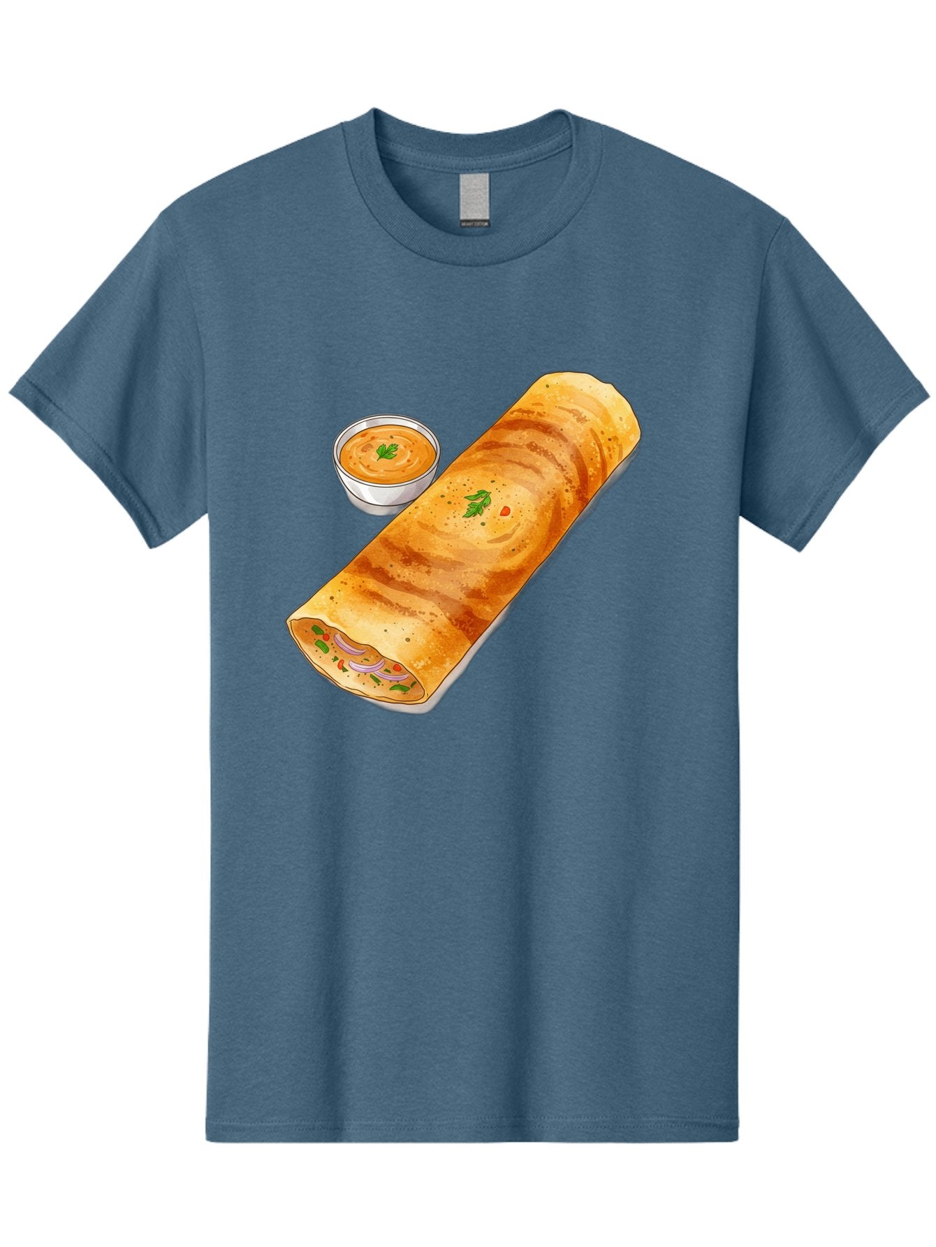 Masala-Dosa-13 Men'S Graphic Tee, 100% Cotton, Comfortable Casual Summer Wear, Machine Washable, Masala Dosa, South Indian Cuisine, Crepe, Rolled Dosa, Spicy Filling, Potato And Onion, Chutney, Indian Food, Traditional Dish, Flavorful, Baa974 10