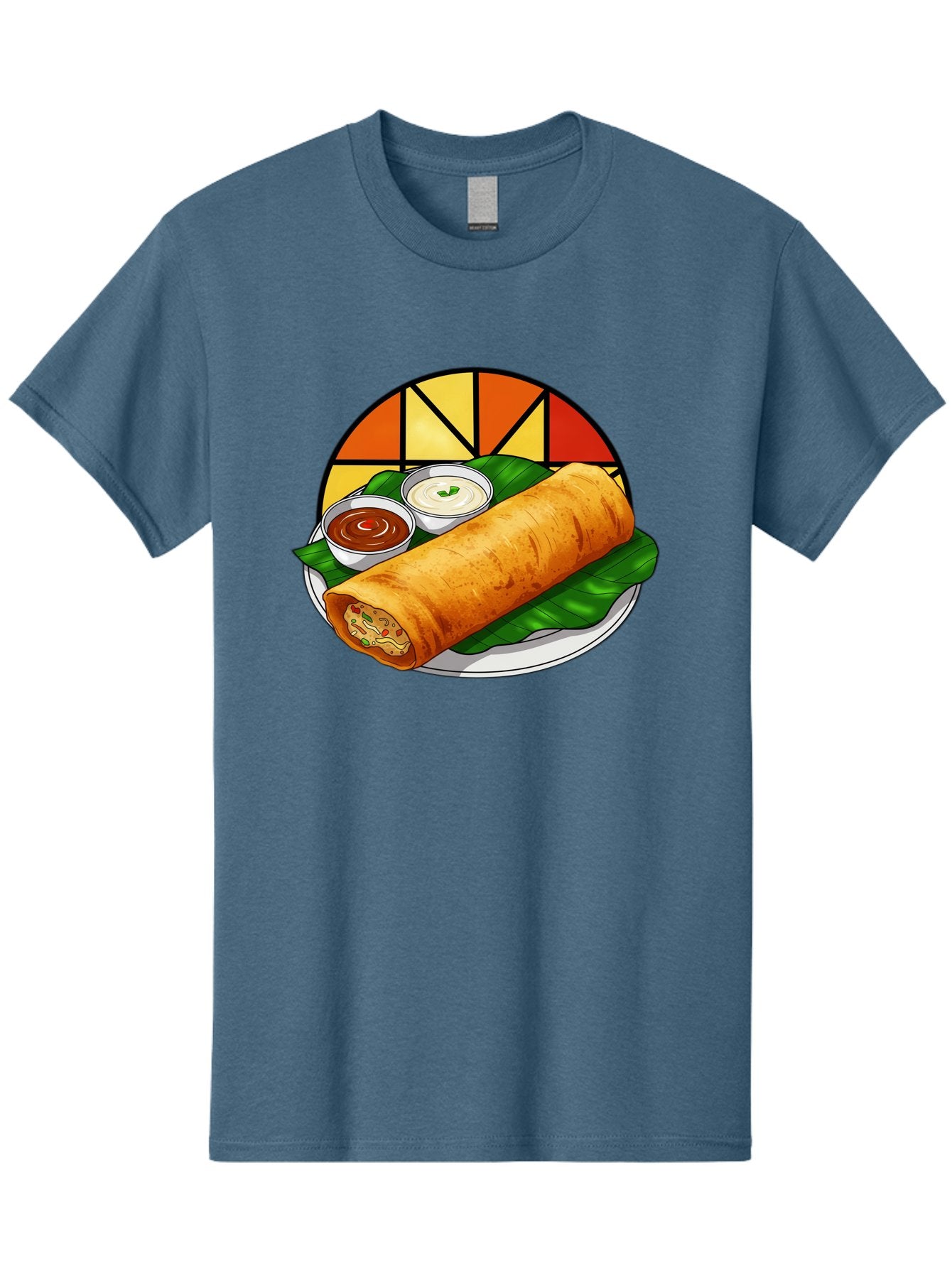 Masala-Dosa-14 Men'S Graphic Tee, 100% Cotton, Comfortable Casual Summer Wear, Machine Washable, South Indian Cuisine, Traditional Dosa, Masala Filling, Chutney, Sambar, Indian Breakfast, Fermented Rice Crepe, Delicious Meal, Baa975 6