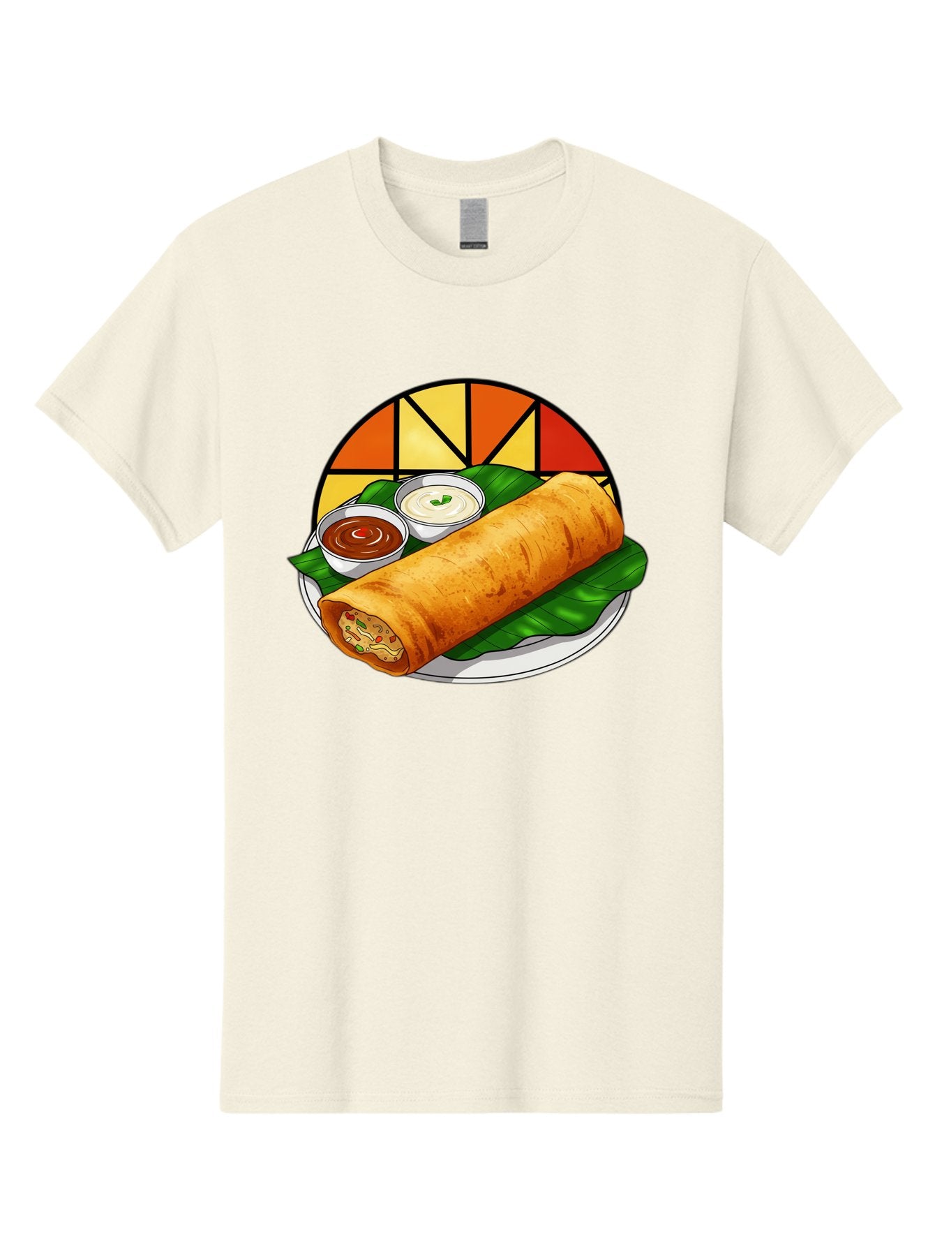 Masala-Dosa-14 Men'S Graphic Tee, 100% Cotton, Comfortable Casual Summer Wear, Machine Washable, South Indian Cuisine, Traditional Dosa, Masala Filling, Chutney, Sambar, Indian Breakfast, Fermented Rice Crepe, Delicious Meal, Baa975 11
