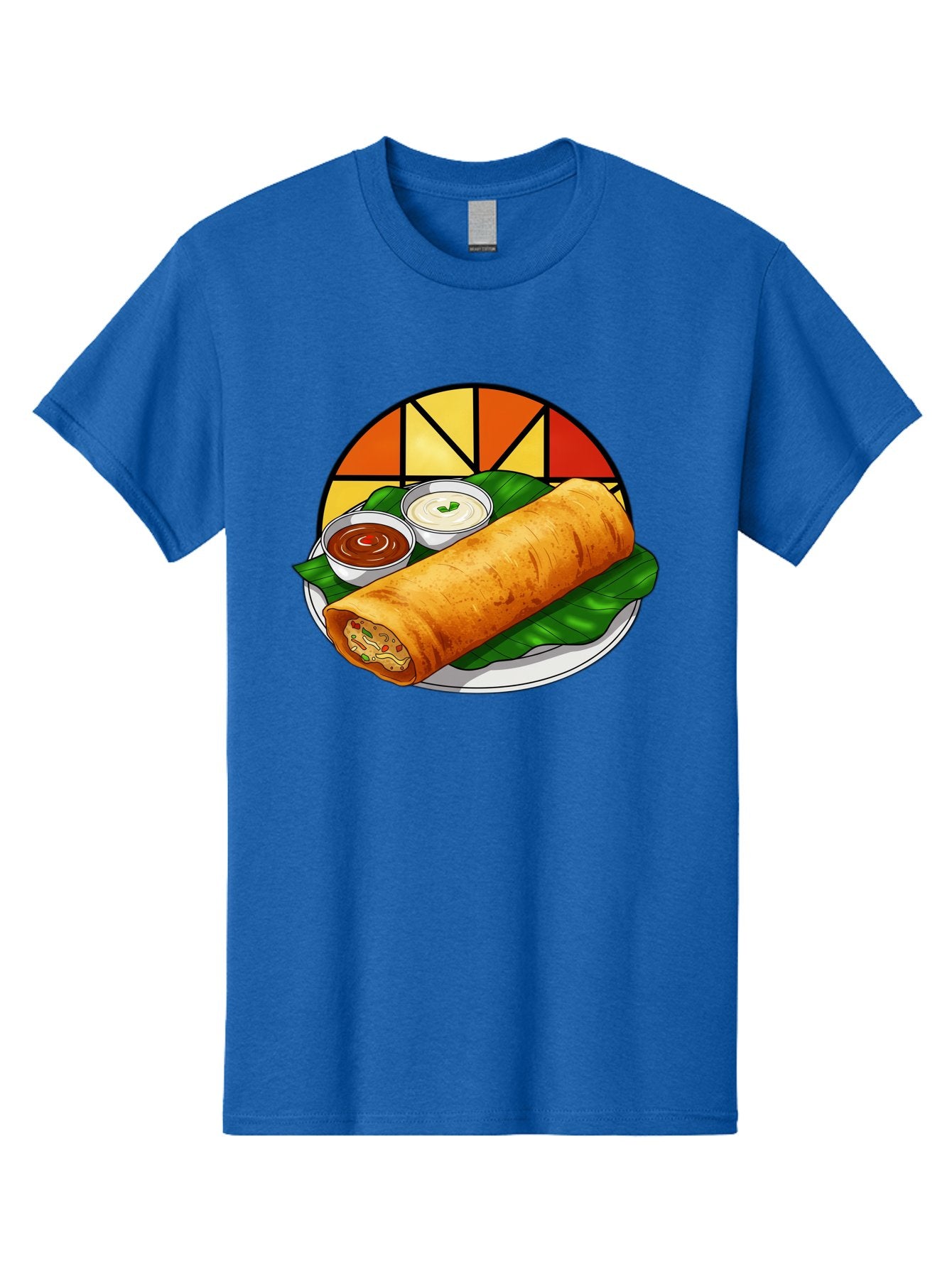 Masala-Dosa-14 Men'S Graphic Tee, 100% Cotton, Comfortable Casual Summer Wear, Machine Washable, South Indian Cuisine, Traditional Dosa, Masala Filling, Chutney, Sambar, Indian Breakfast, Fermented Rice Crepe, Delicious Meal, Baa975 13