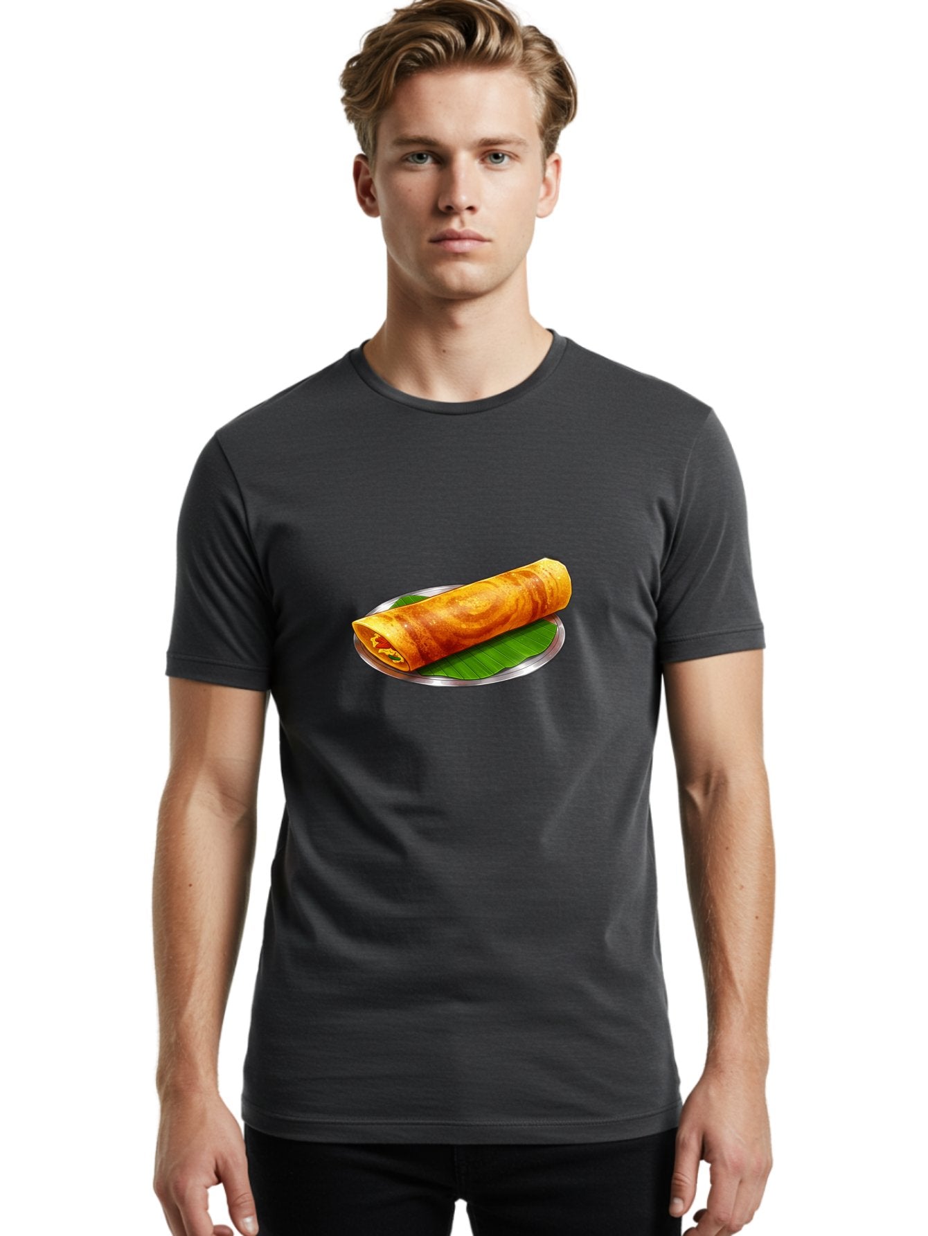Masala-Dosa-15 Men'S Graphic Tee, 100% Cotton, Comfortable Casual Summer Wear, Machine Washable, Indian Cuisine, South Indian Food, Crispy Dosa, Masala Filling, Traditional Breakfast, Street Food, Savory Crepe, Dosa Recipe, Indian Flatbread Baa976 20
