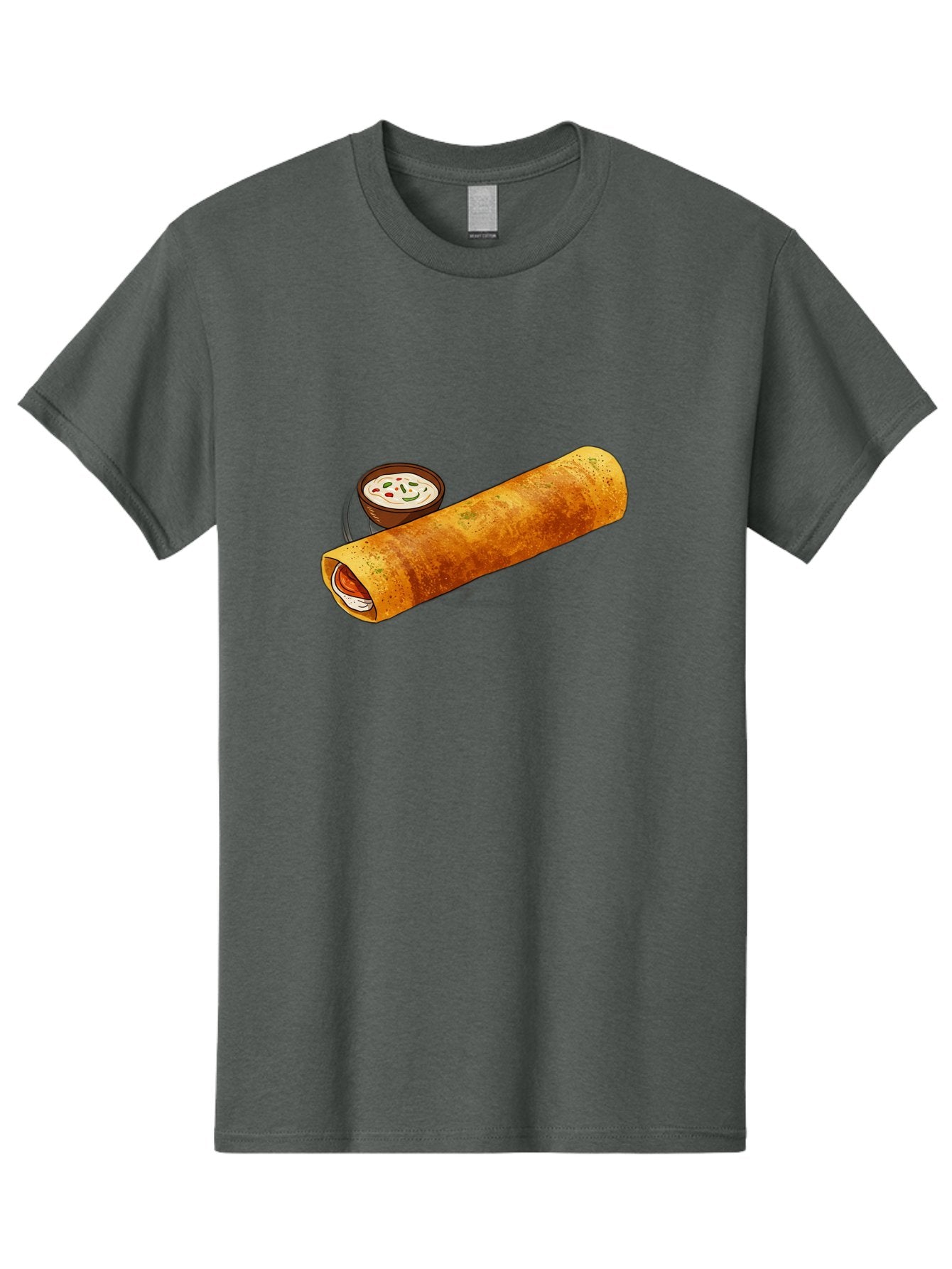 Masala-Dosa-17 Men'S Graphic Tee, 100% Cotton, Comfortable Casual Summer Wear, Machine Washable, South Indian Cuisine, Masala Dosa, Crepe Filled With Spiced Potatoes, Chutney, Traditional Breakfast, Indian Food, Dosa Recipe, Spicy Filling, Baa978