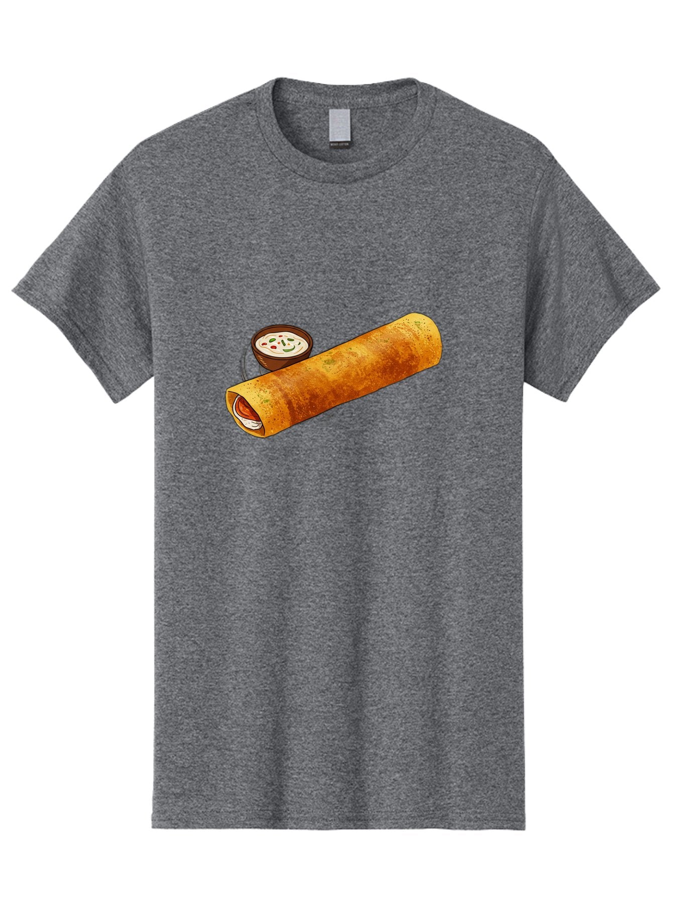 Masala-Dosa-17 Men'S Graphic Tee, 100% Cotton, Comfortable Casual Summer Wear, Machine Washable, South Indian Cuisine, Masala Dosa, Crepe Filled With Spiced Potatoes, Chutney, Traditional Breakfast, Indian Food, Dosa Recipe, Spicy Filling, Baa978 11