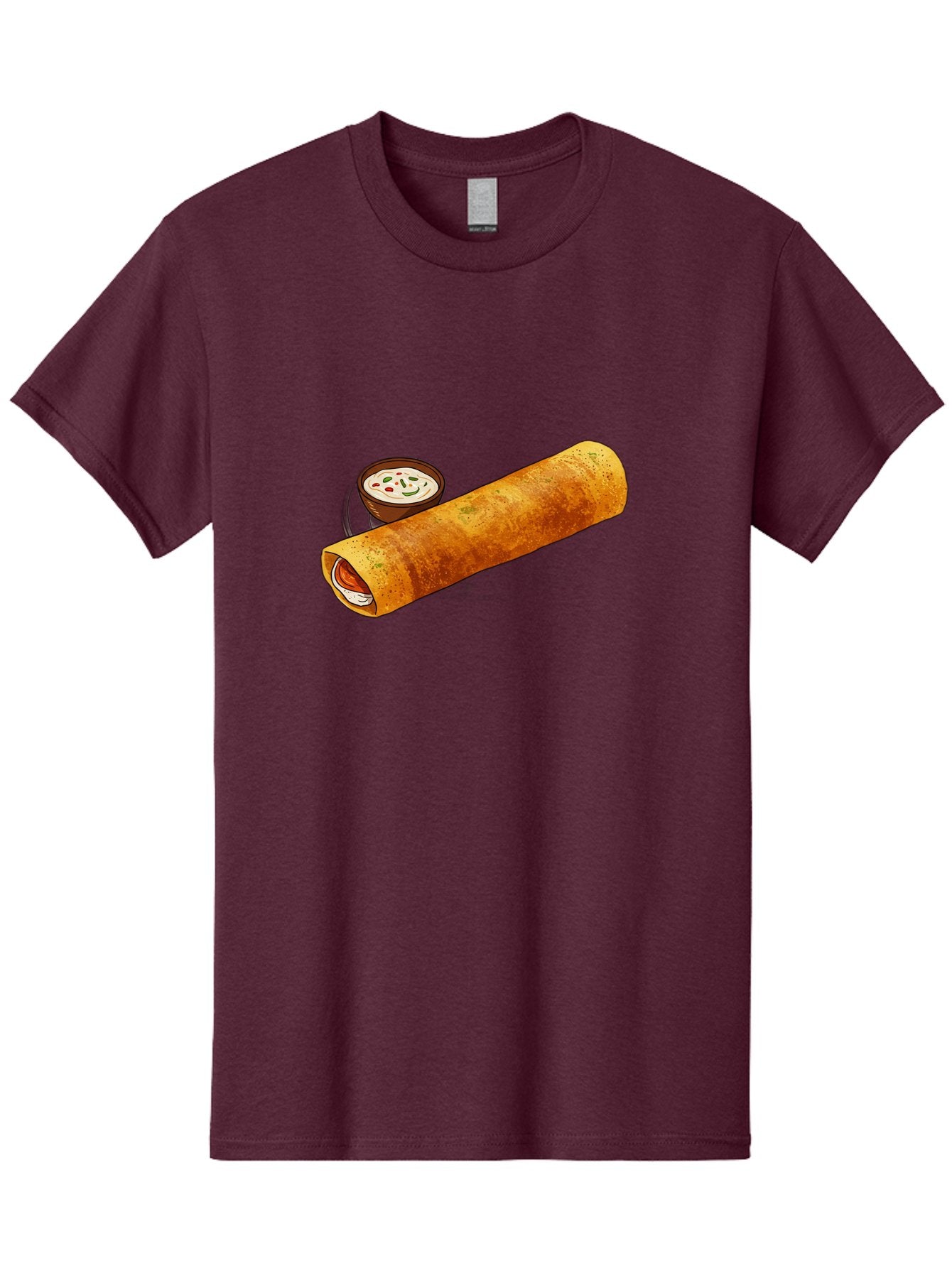 Masala-Dosa-17 Men'S Graphic Tee, 100% Cotton, Comfortable Casual Summer Wear, Machine Washable, South Indian Cuisine, Masala Dosa, Crepe Filled With Spiced Potatoes, Chutney, Traditional Breakfast, Indian Food, Dosa Recipe, Spicy Filling, Baa978 12